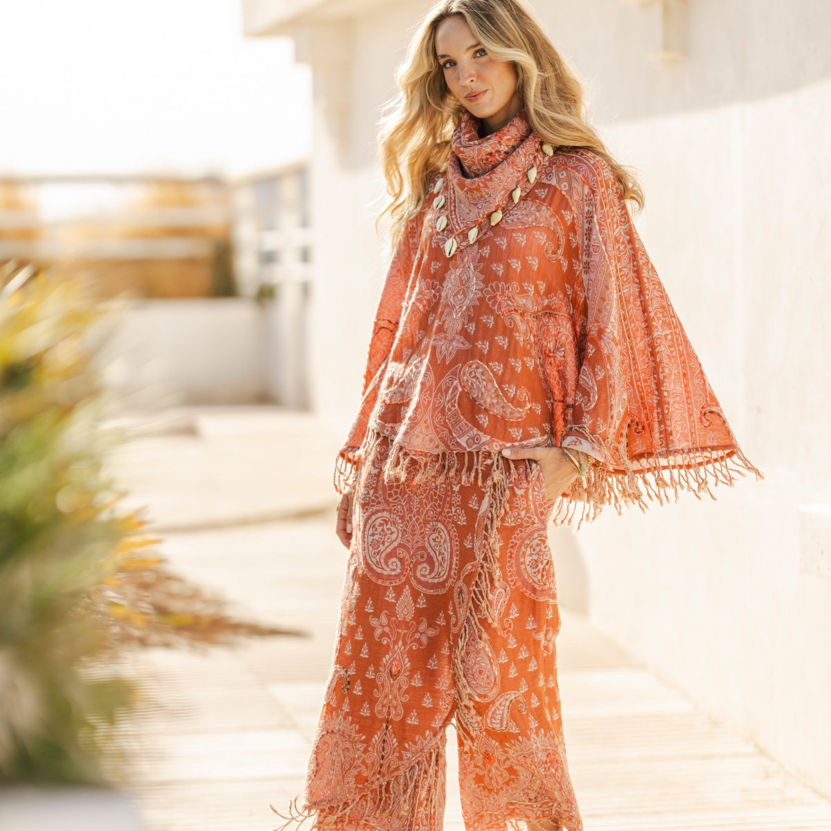 Poncho Uma Pink By Cris Mata