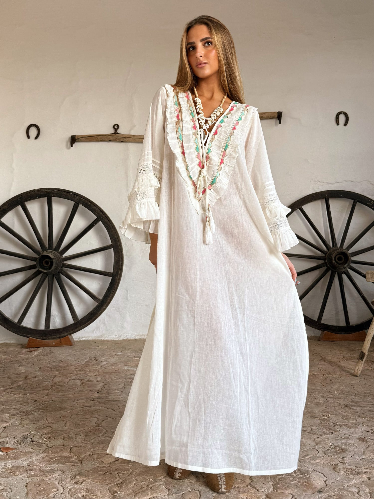 Mitjana Long Dress White (B2B)