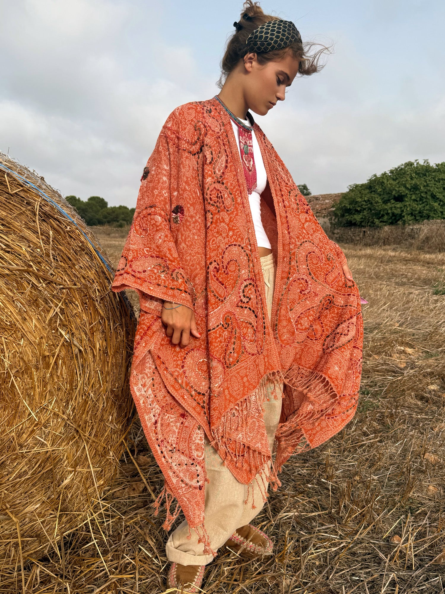 Amoha Poncho Orange