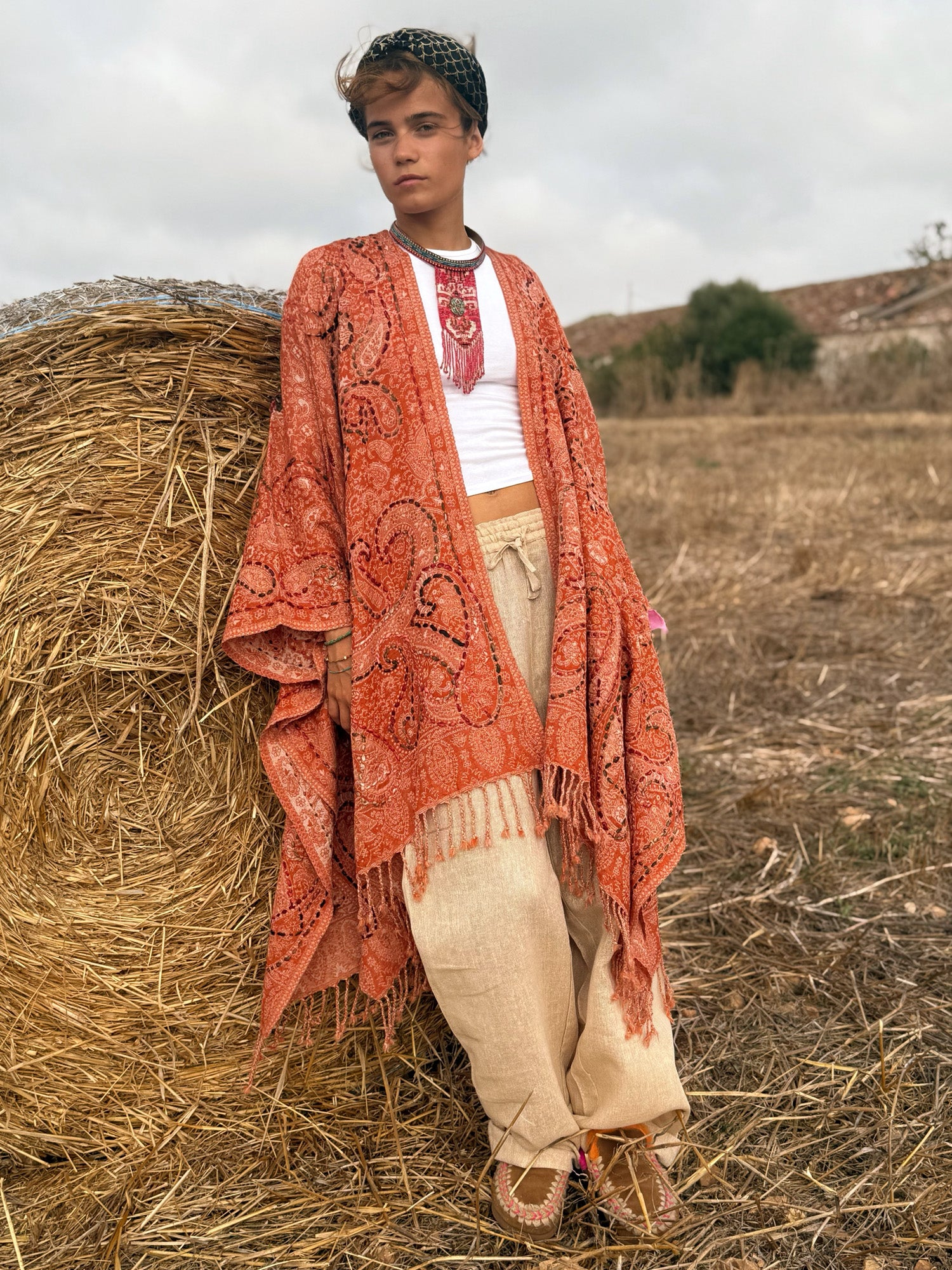 Amoha Poncho Orange