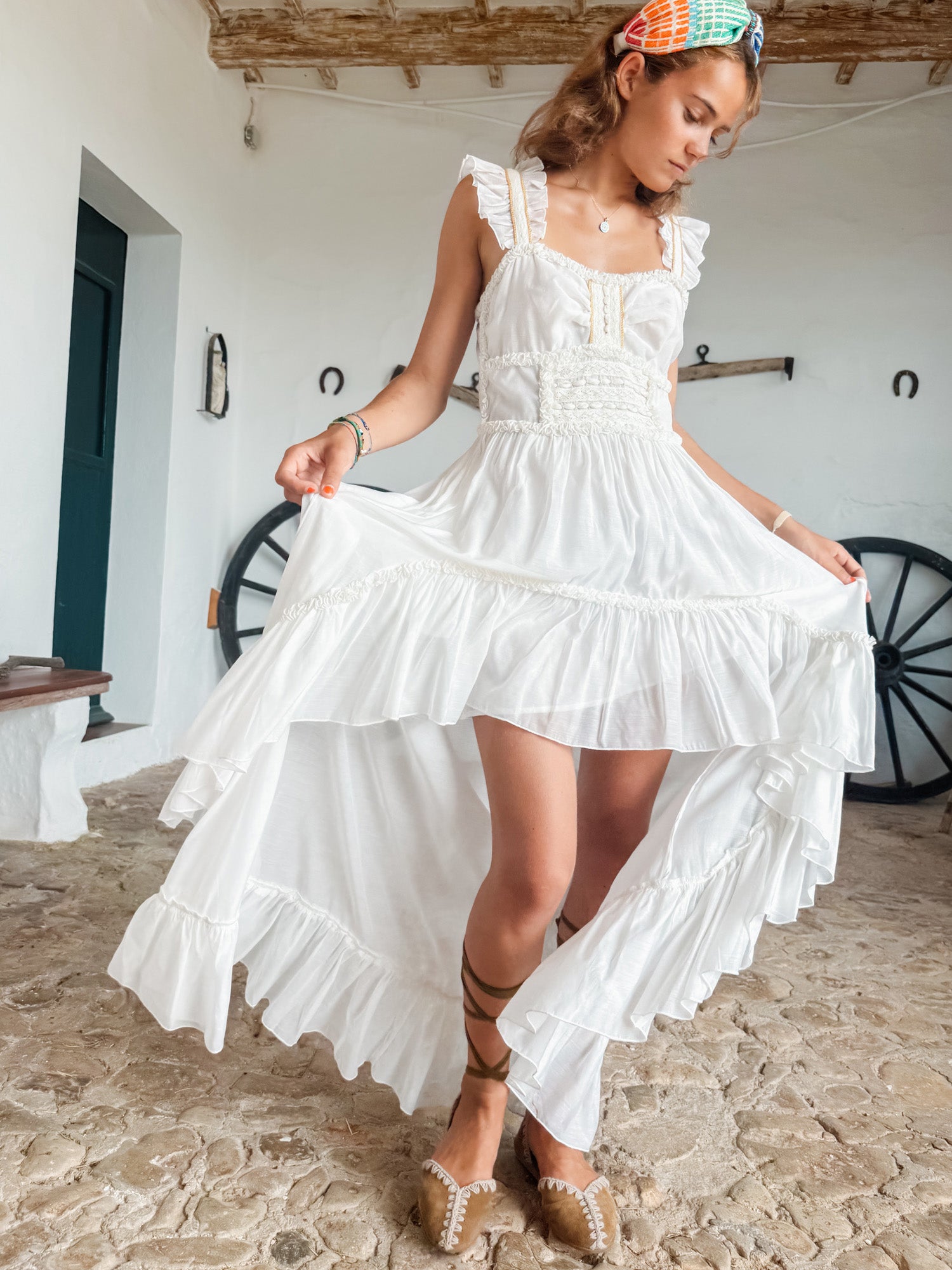Alaior Long Dress White