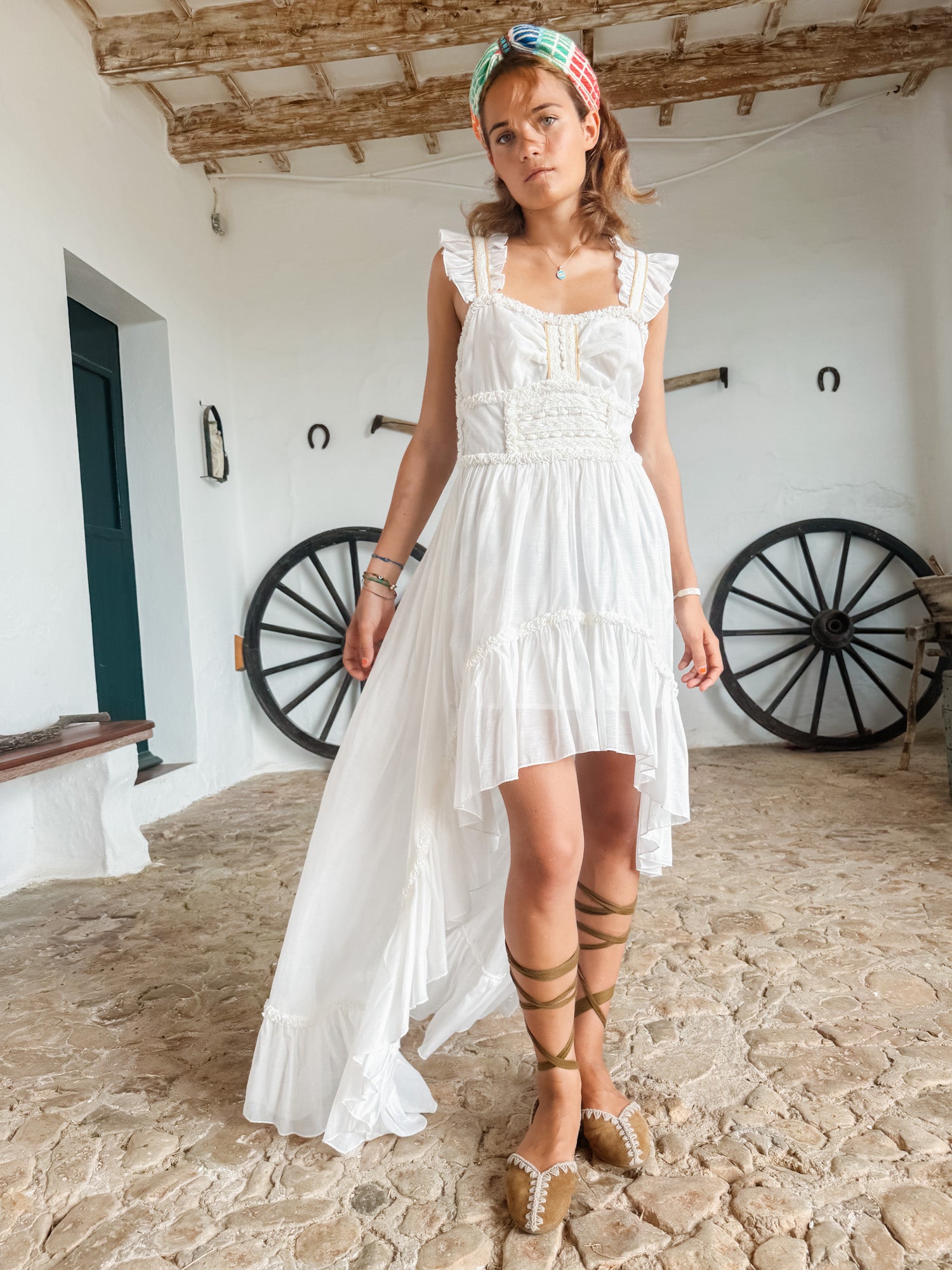 Alaior Long Dress White