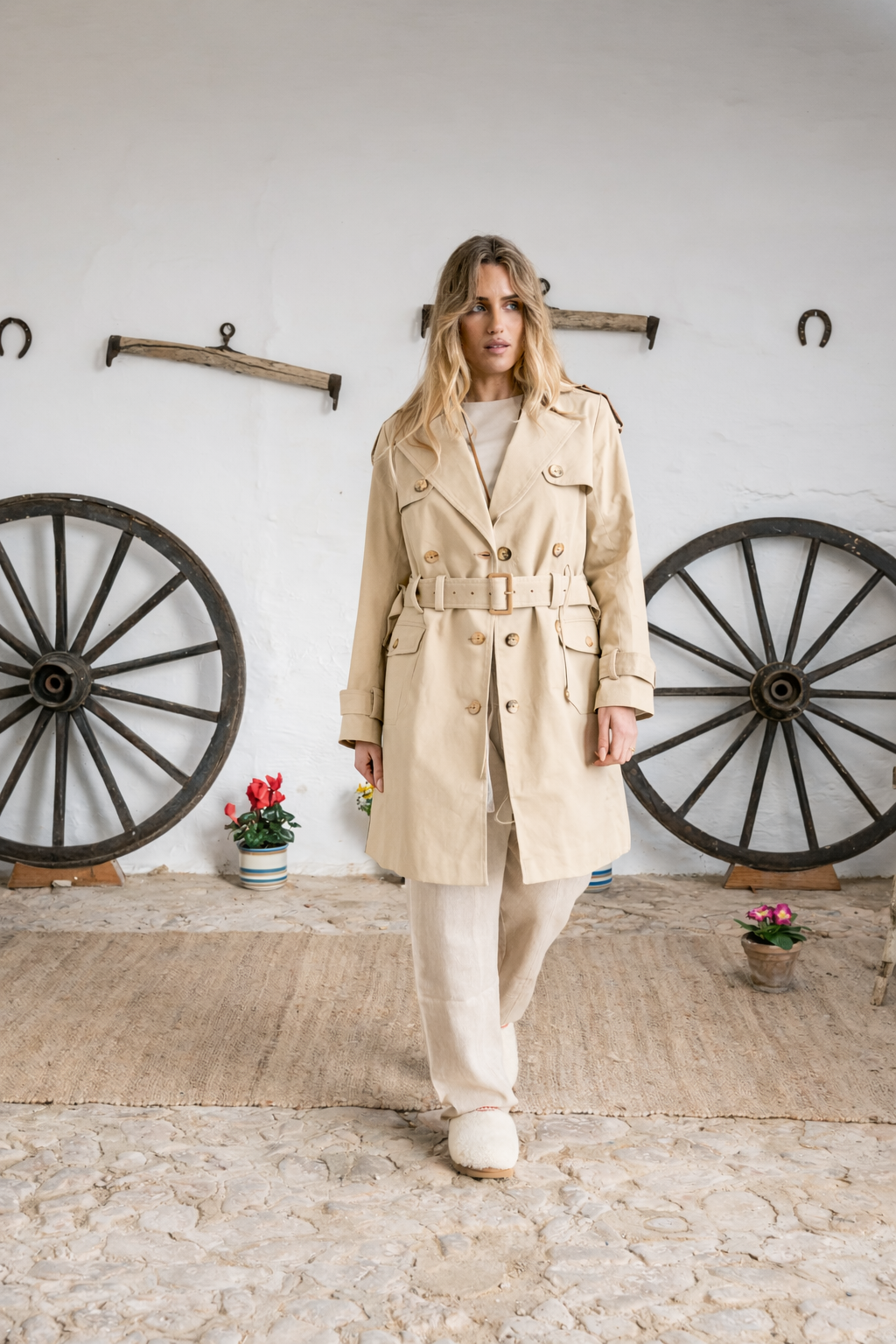 Tramontana Oversize Plain Trench Coat