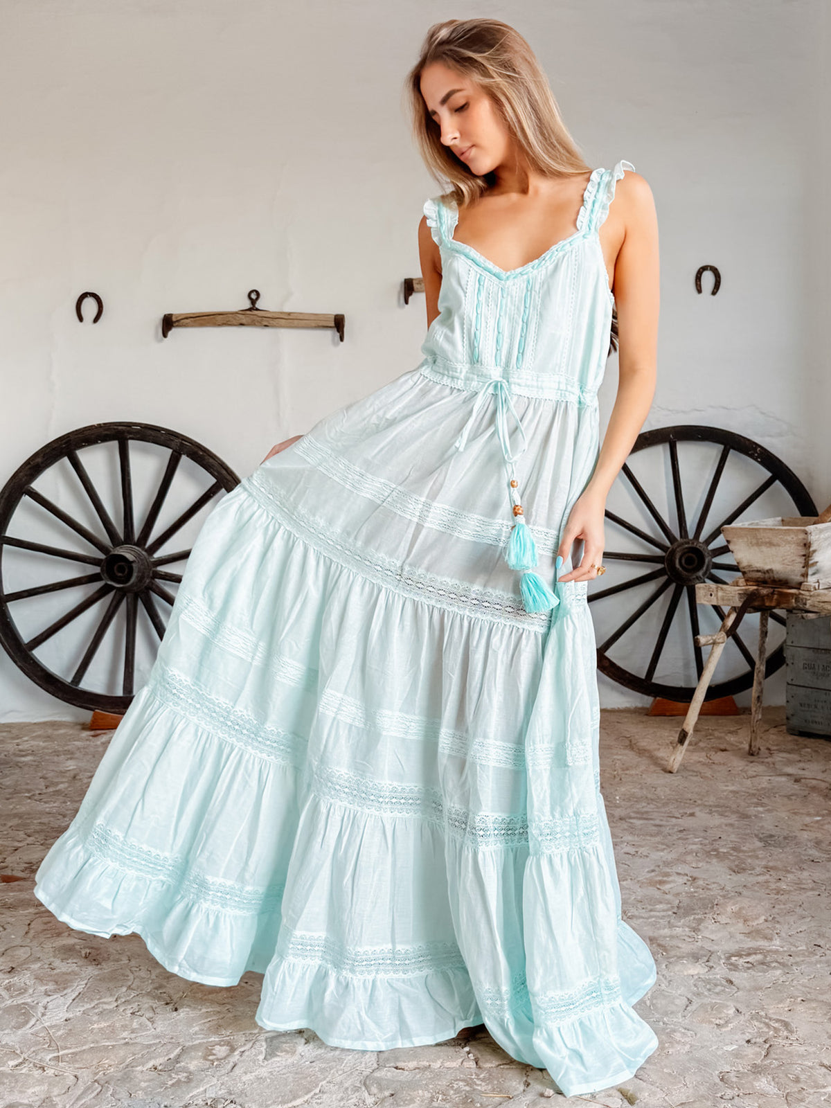 Favaritx Loose Dress Blue