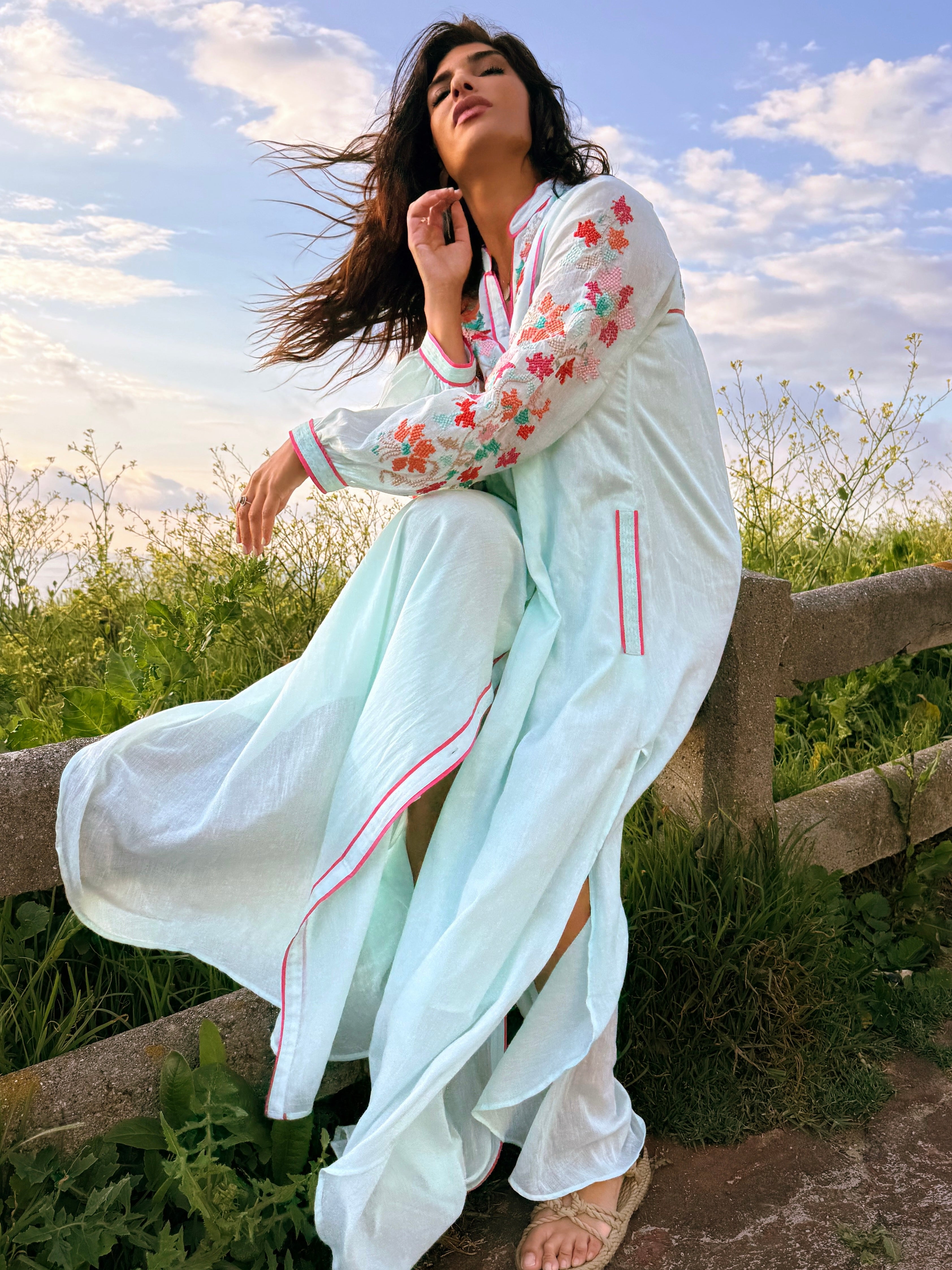Pregonda Long Jacket-Dress Blue