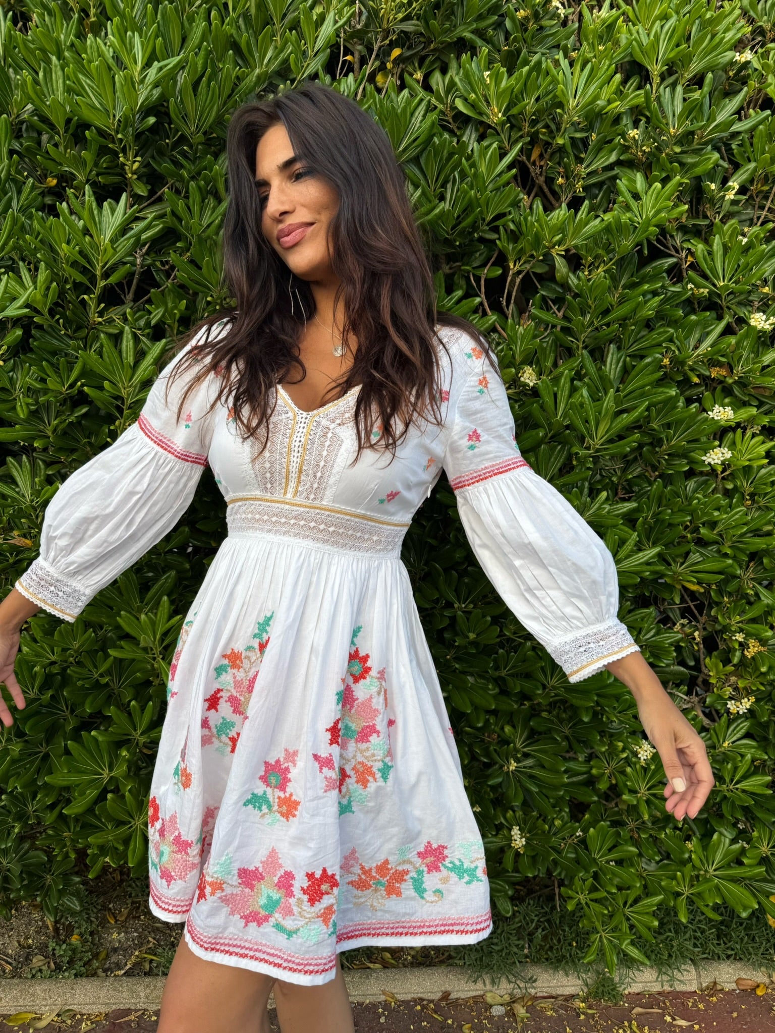 Son Saura Short Dress Sleeve White