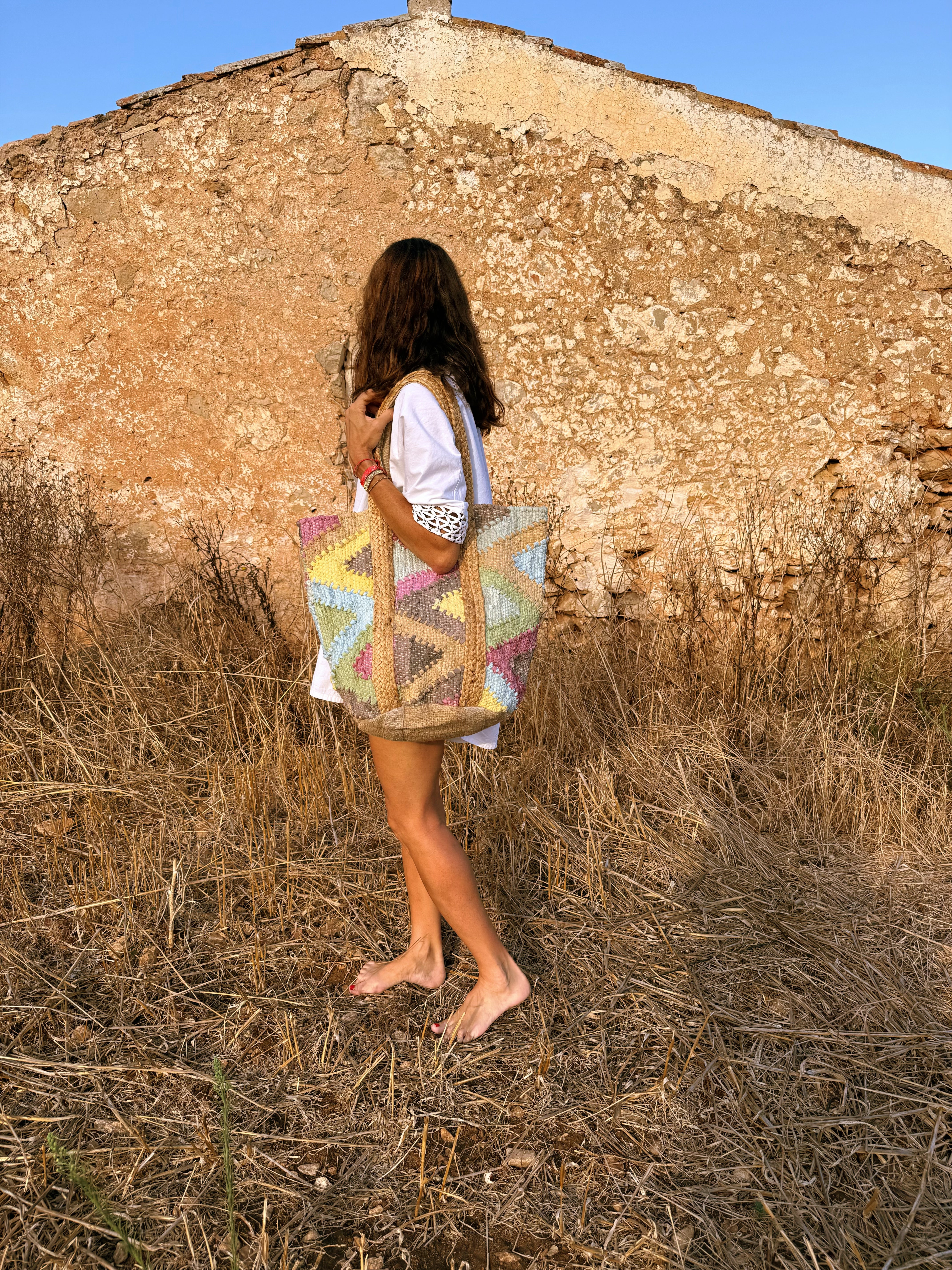 Bolso Manili Mediano Triángulos