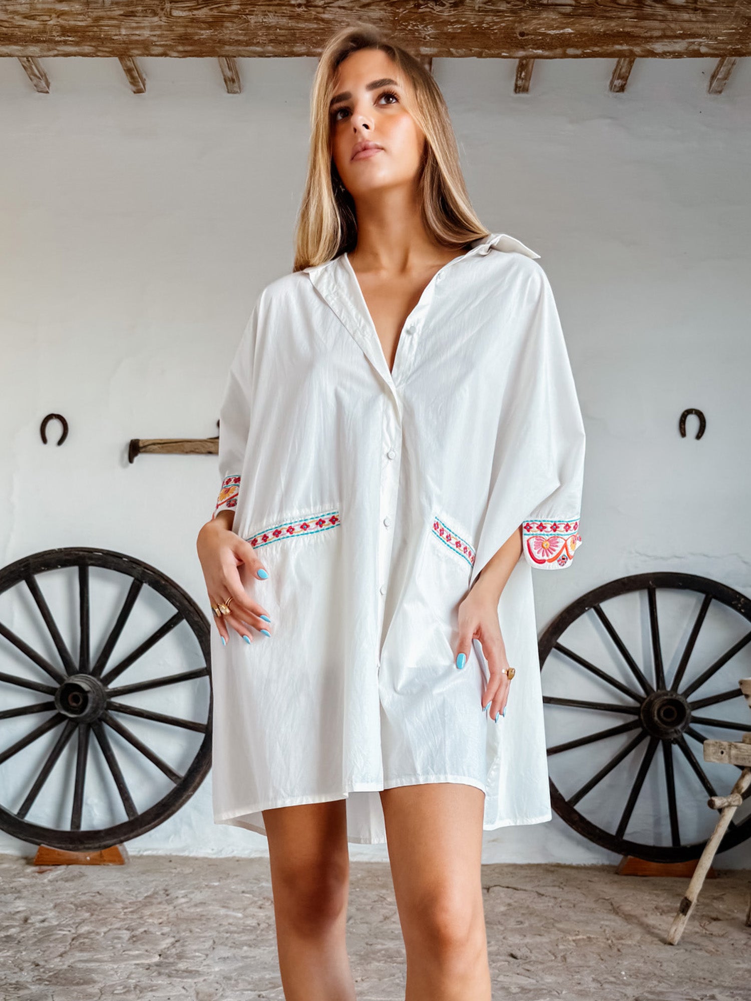 Mitjana Blouse Dress Cream