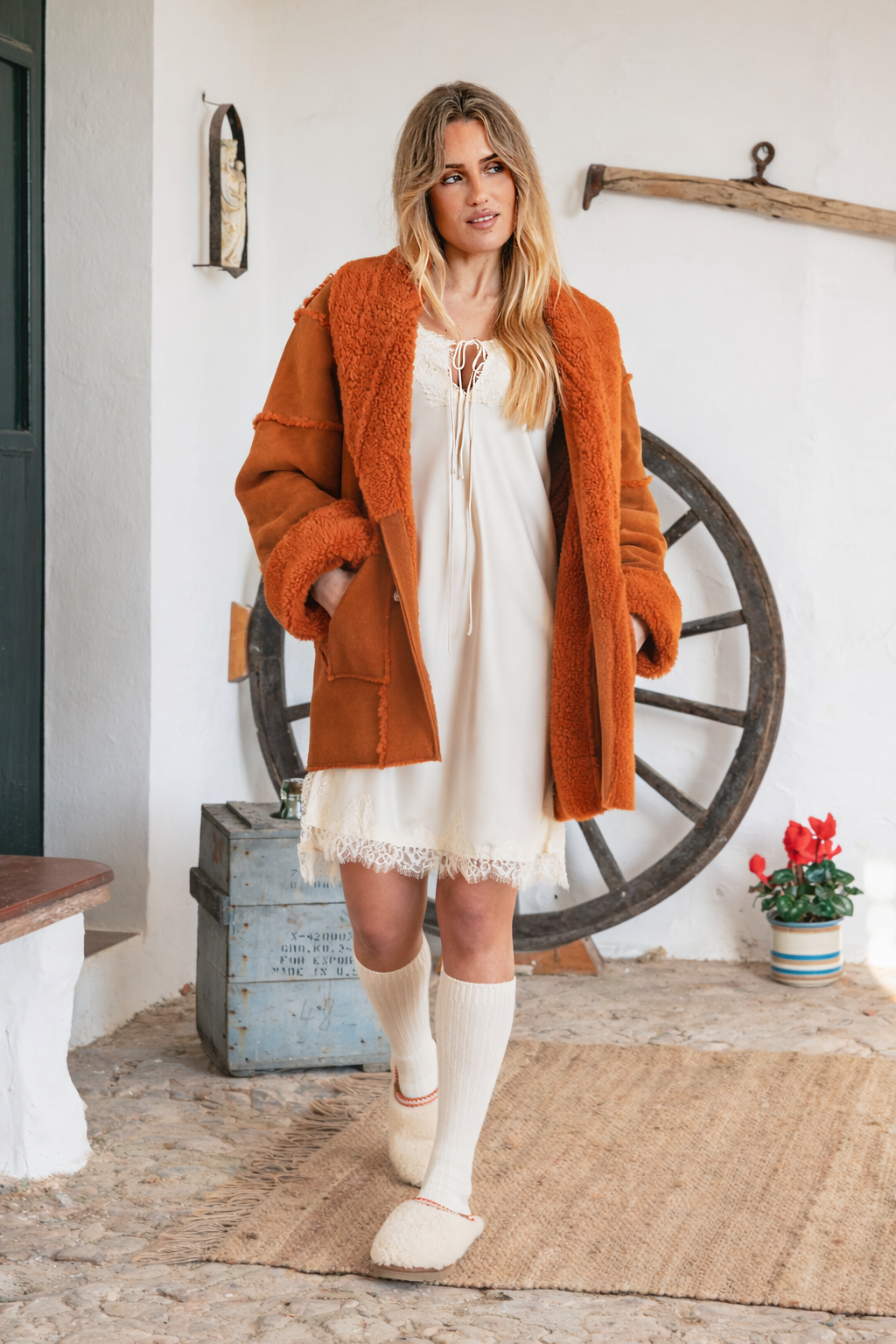 Galdana Pelliza Embroidery Pockets Orange