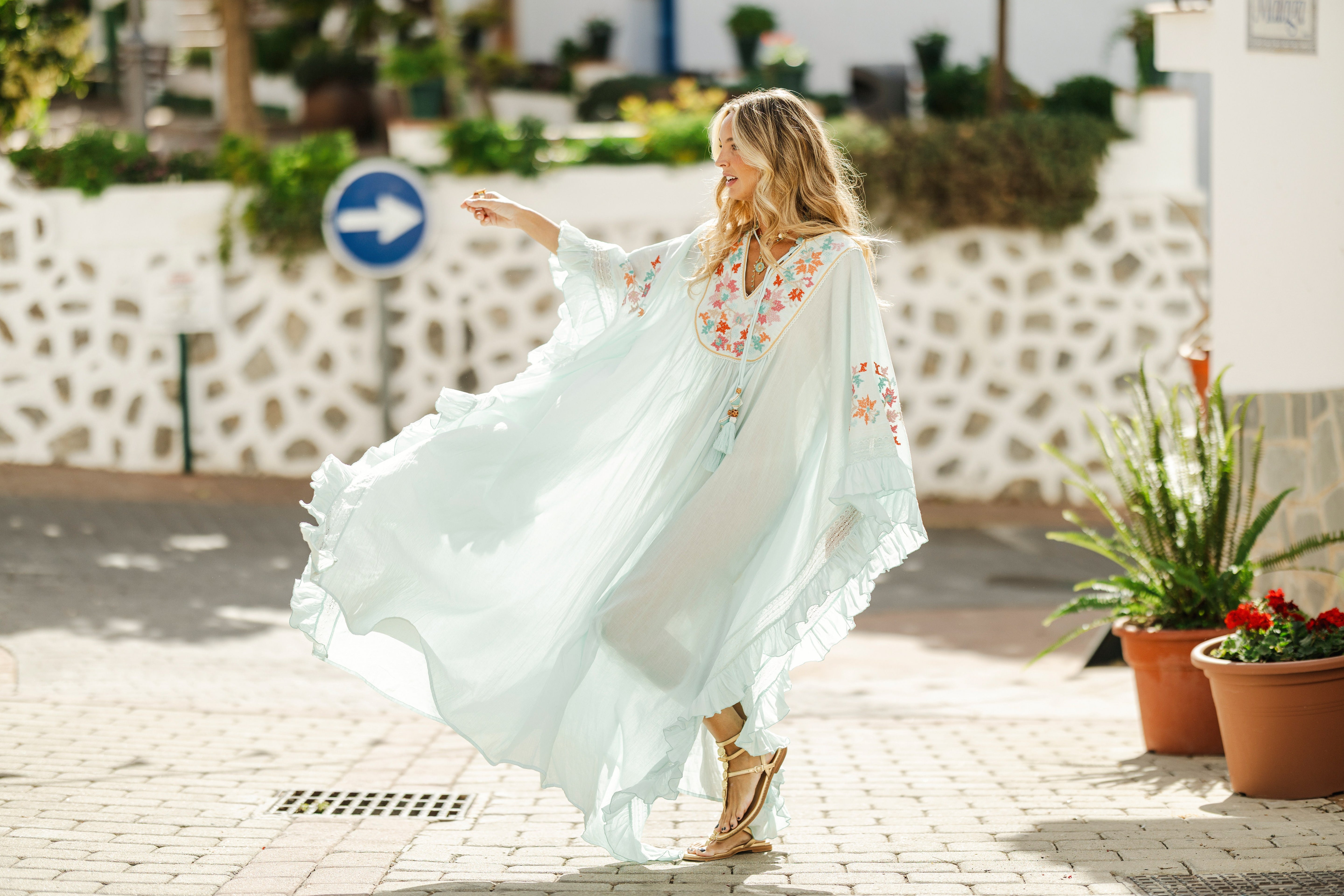 Pregonda Long Kaftan Blue (B2B)