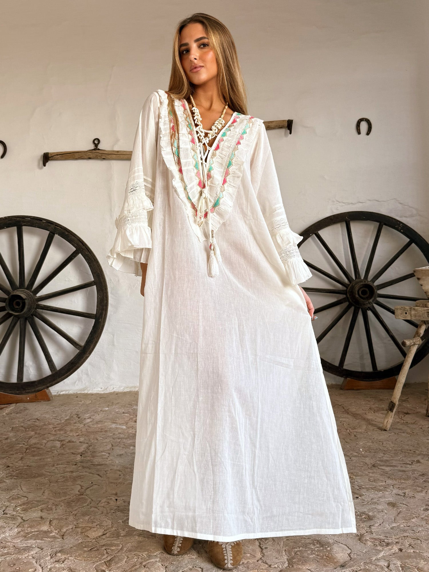 Mitjana Long Dress Cream (B2B)