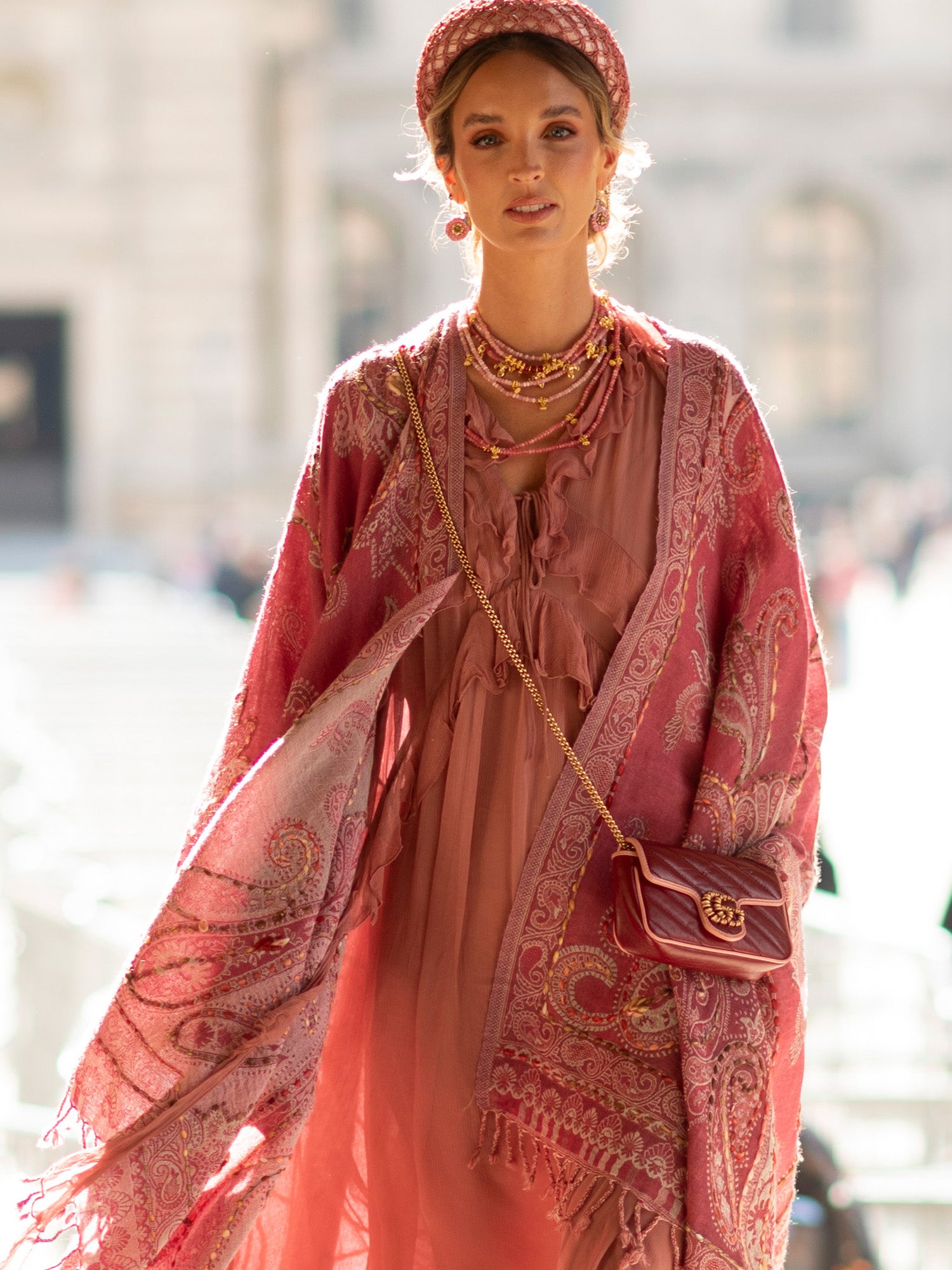 Amoha  Poncho Pink & Colors