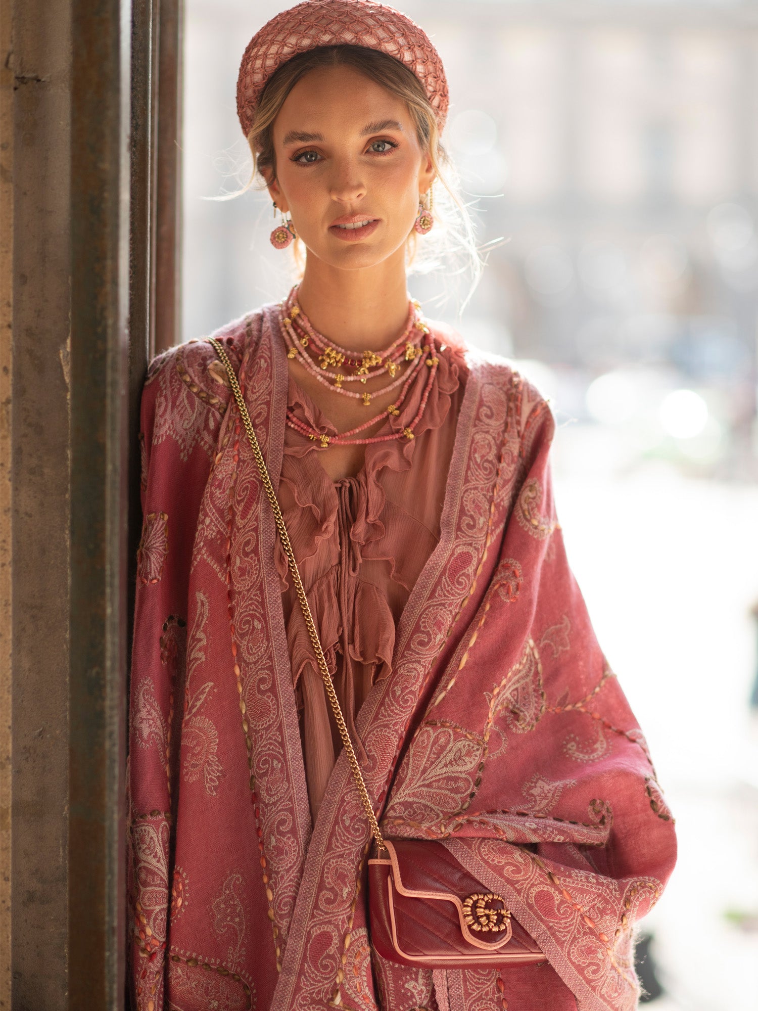 Amoha  Poncho Pink & Colors