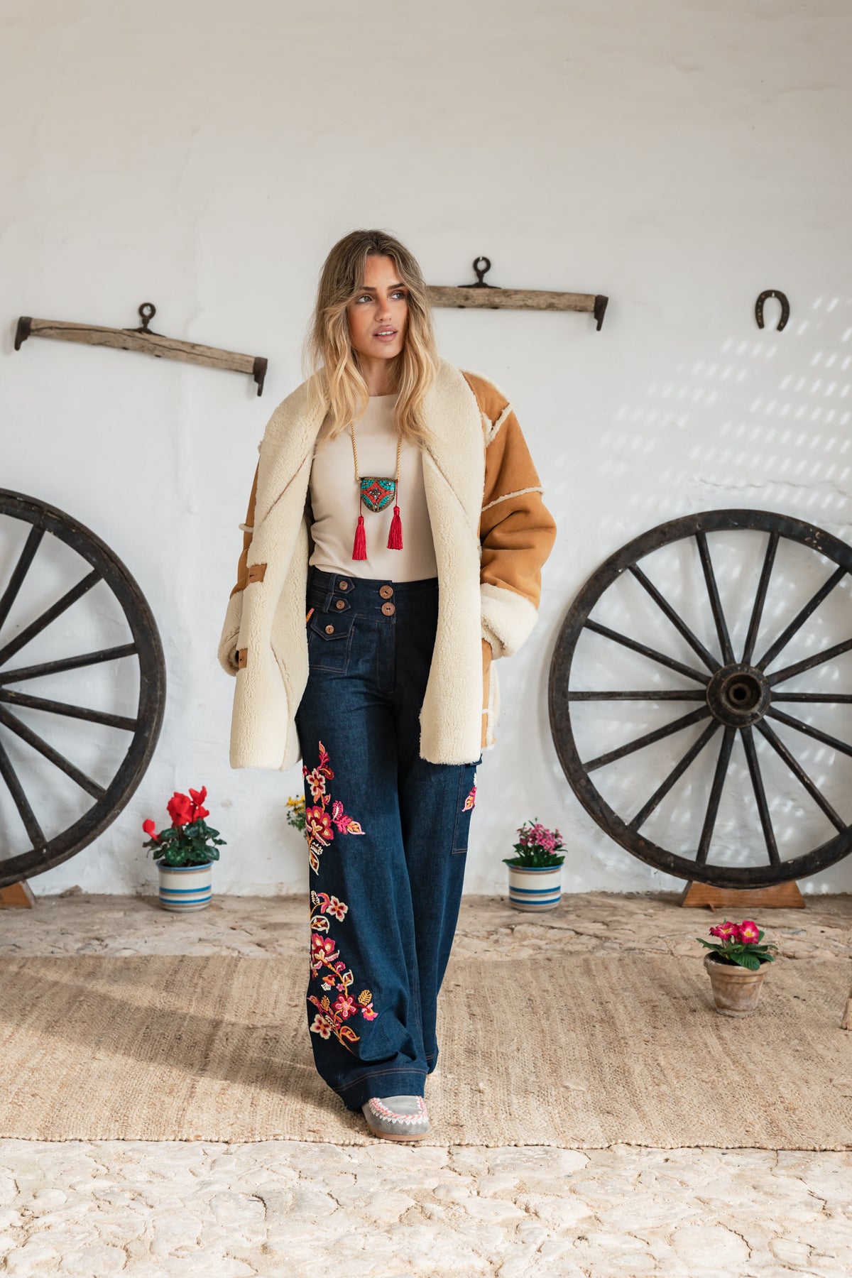 Presili Denim Pants Embroidery