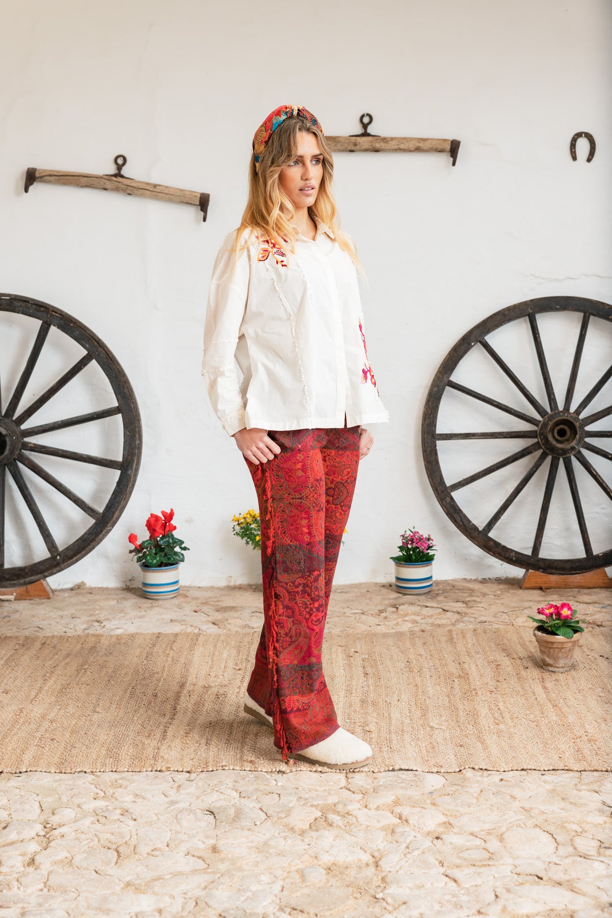 Sa Mesquida Pants  Wool 100% Burgundy