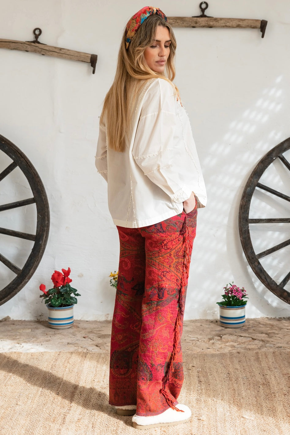 Sa Mesquida Pants  Wool 100% Burgundy