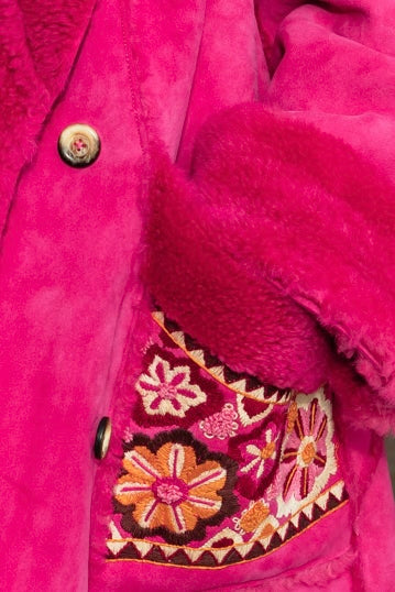 Galdana Pelliza Embroidery Pockets Fucsia