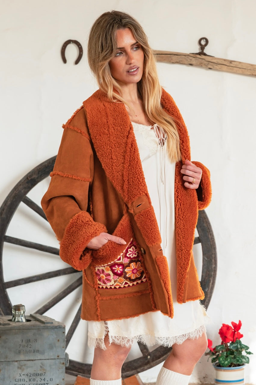 Galdana Pelliza Embroidery Pockets Orange