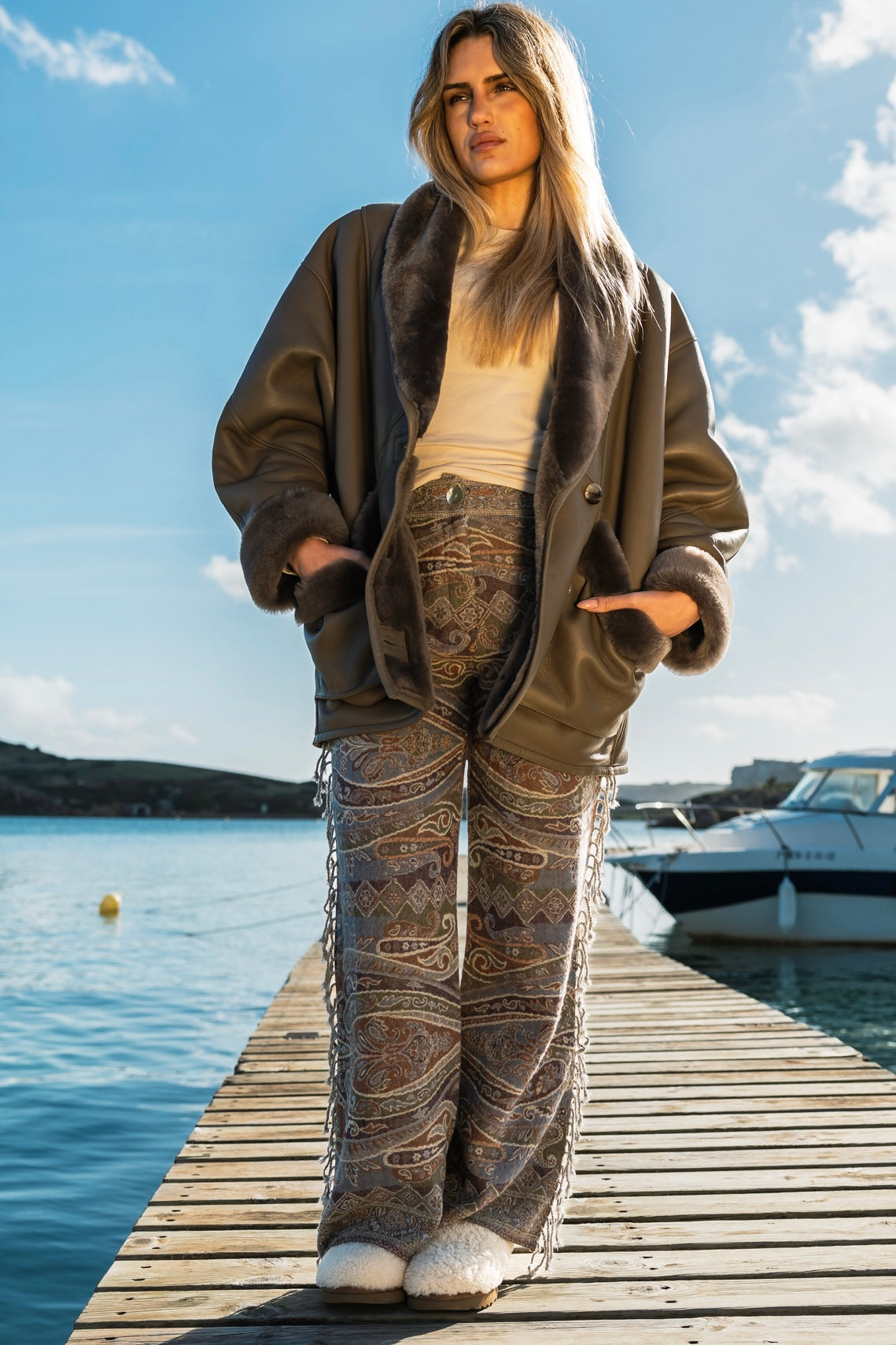 Sa Mesquida Pants  Wool 100% Blue-Greey