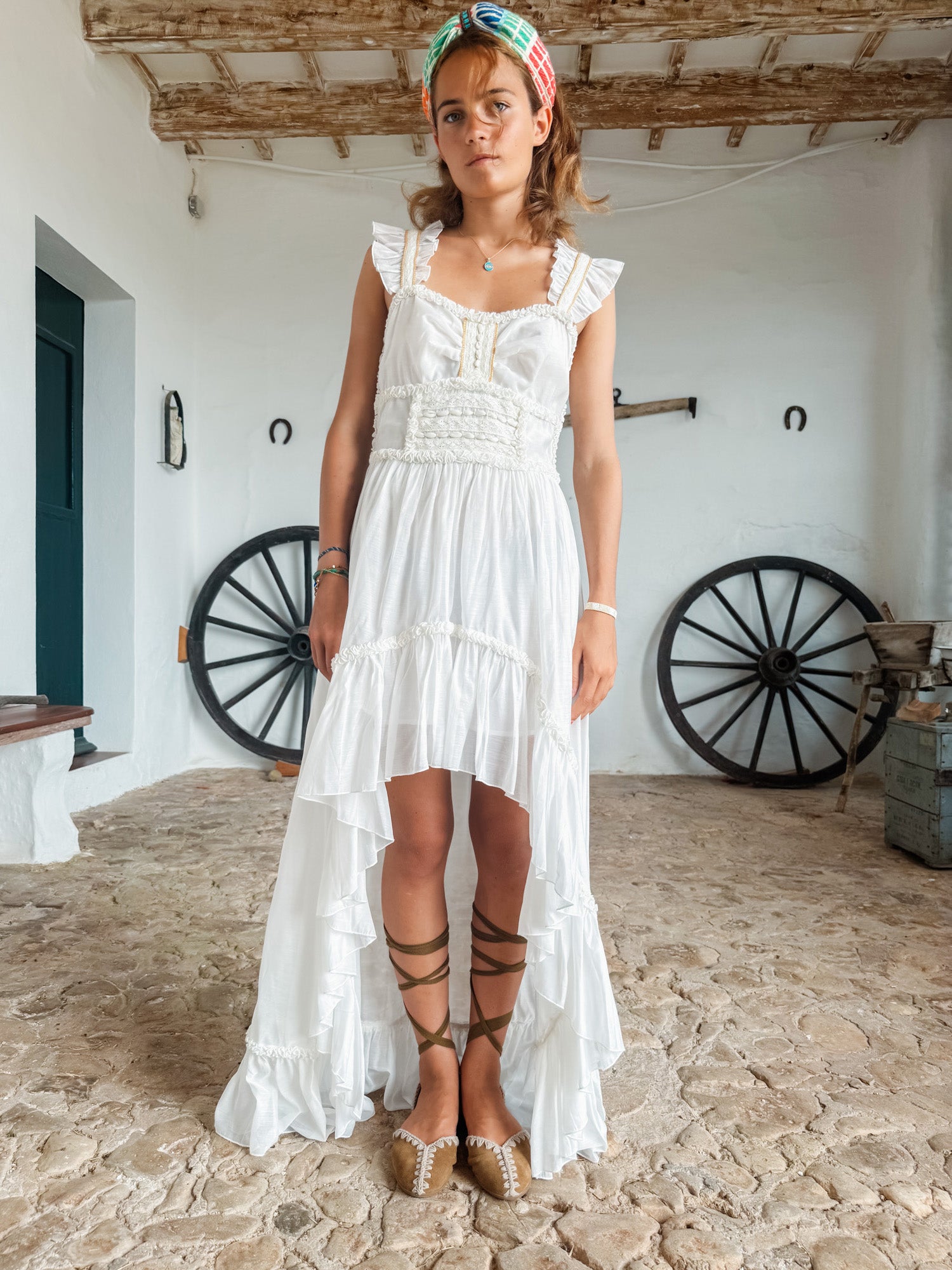 Alaior Long Dress White
