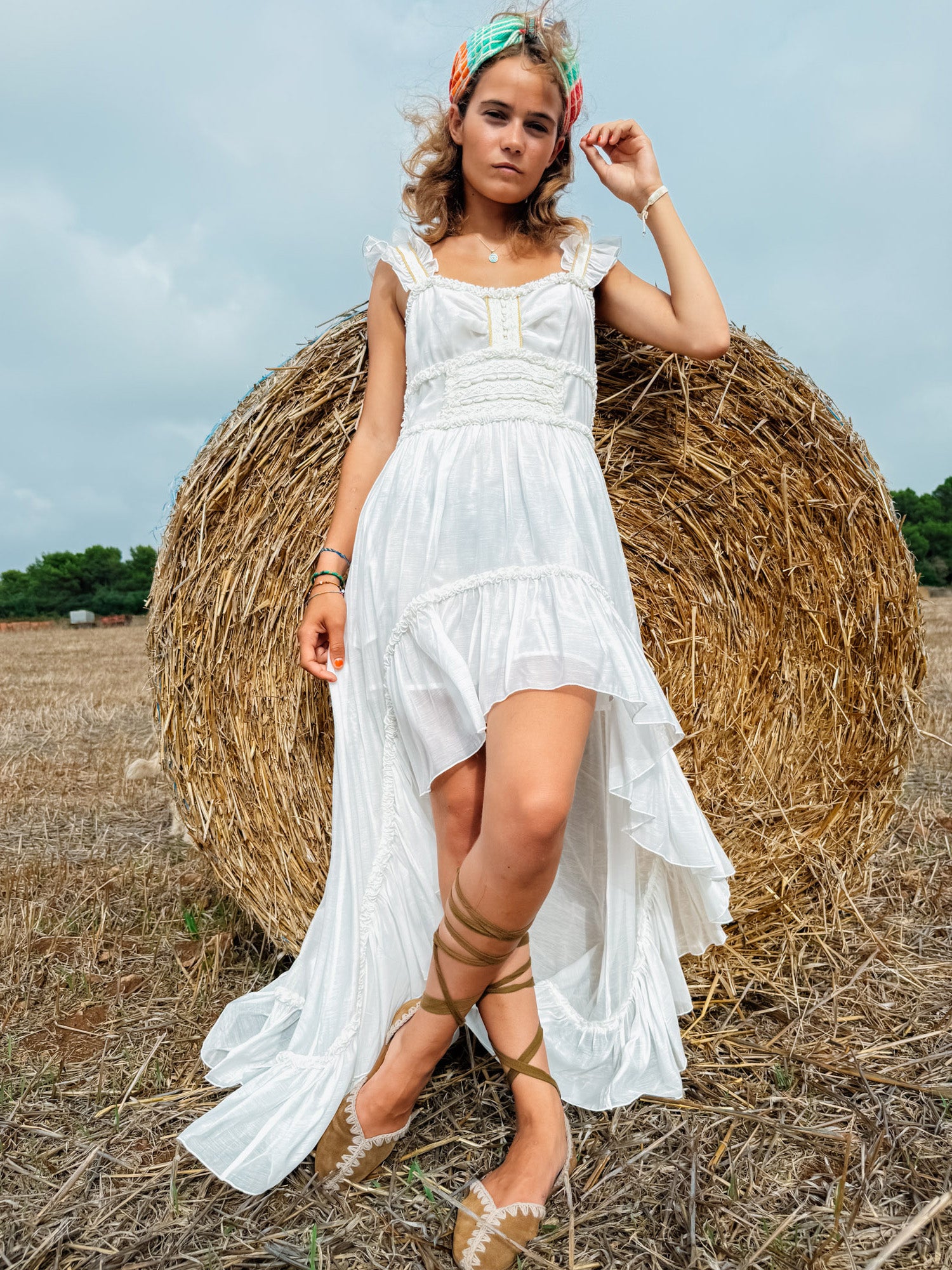 Alaior Long Dress White