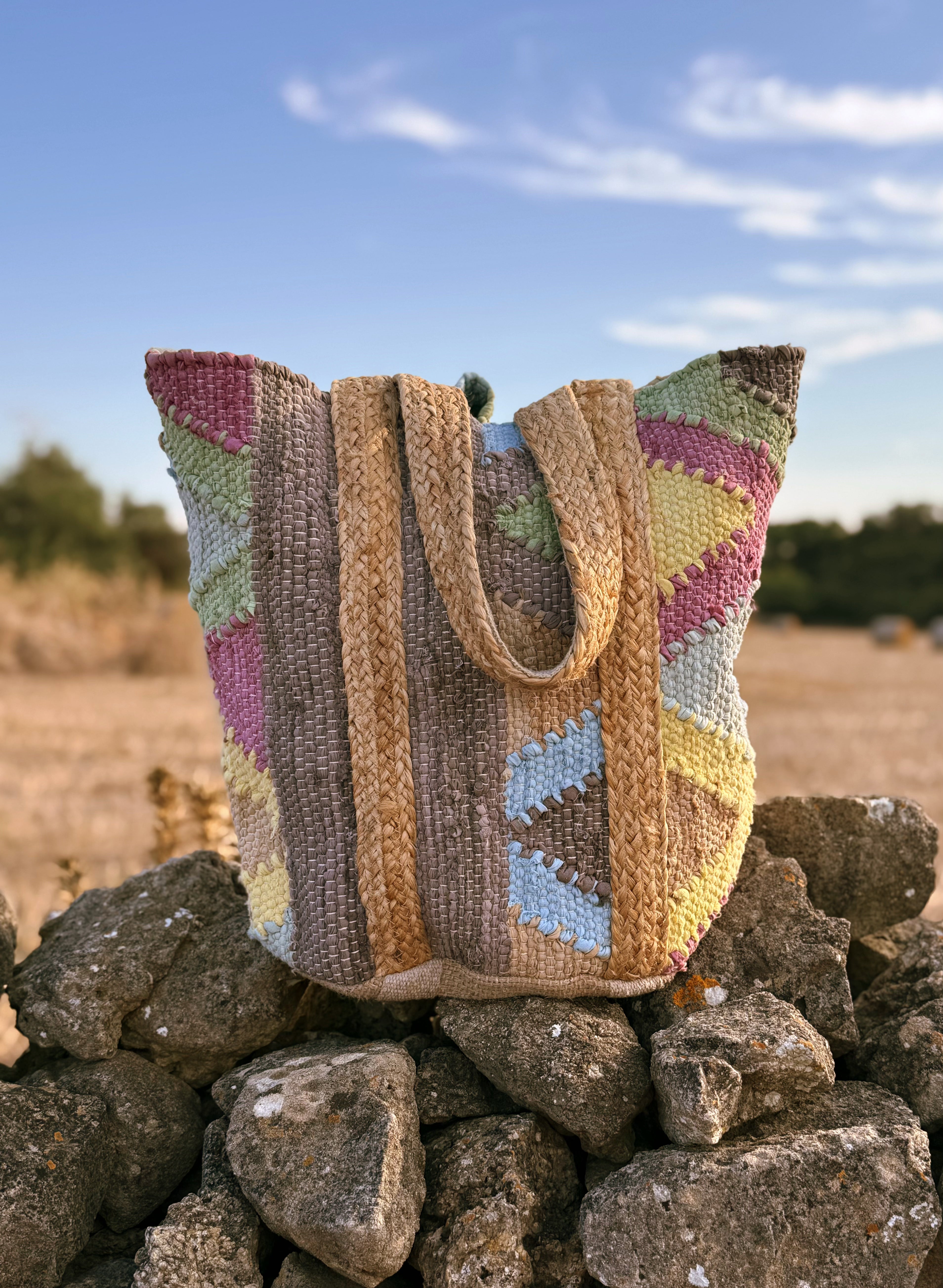 Bolso Manili Mediano Triángulos