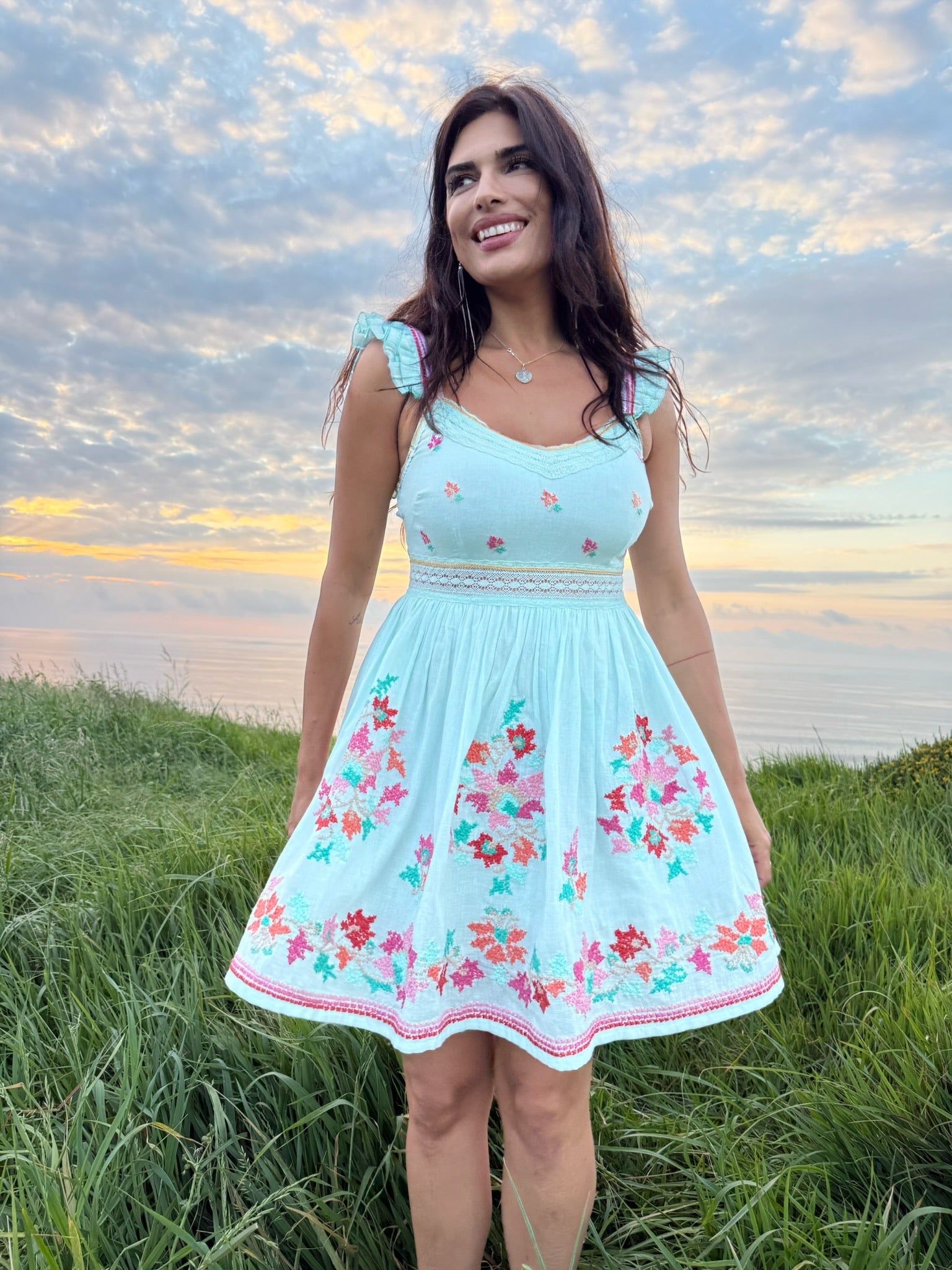 Son Saura Short Dress Blue