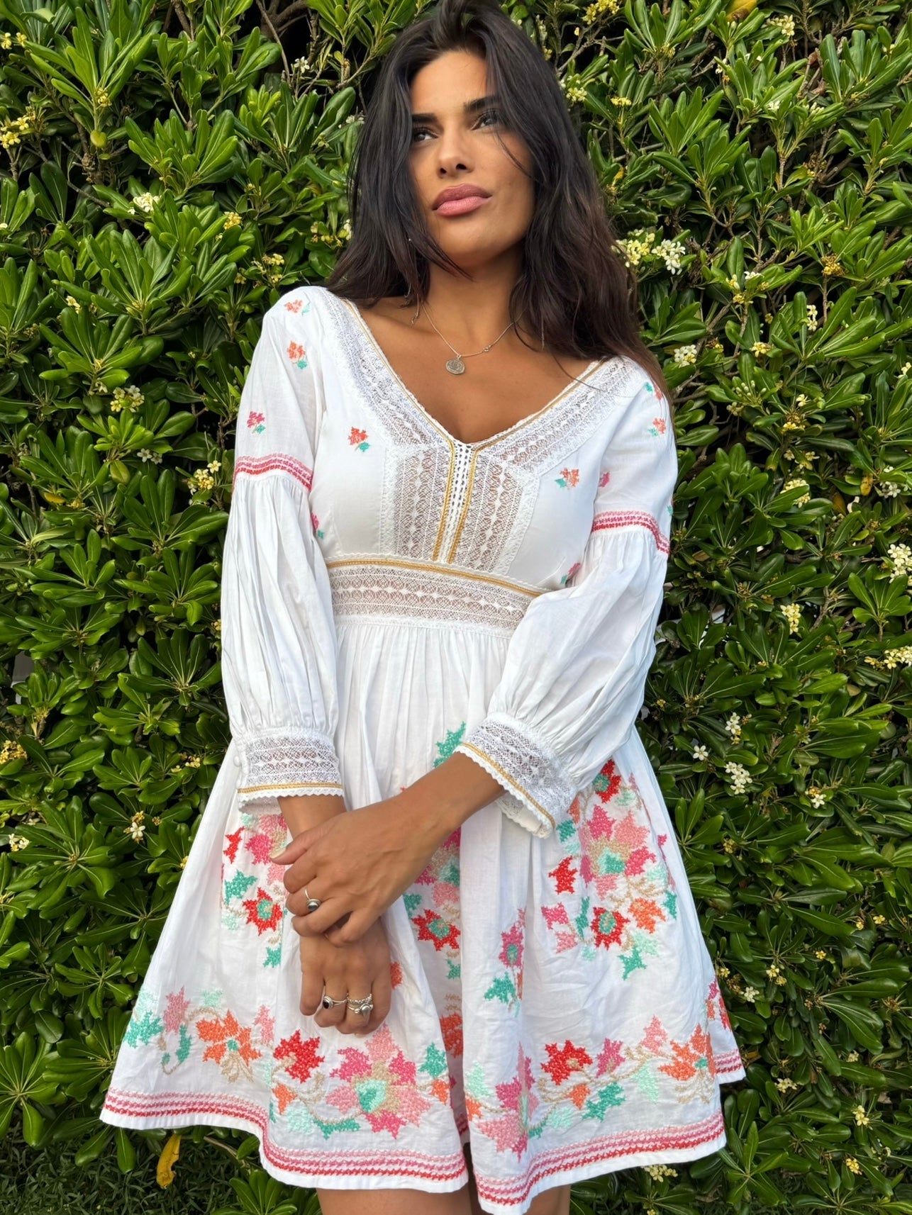 Son Saura Short Dress Sleeve White