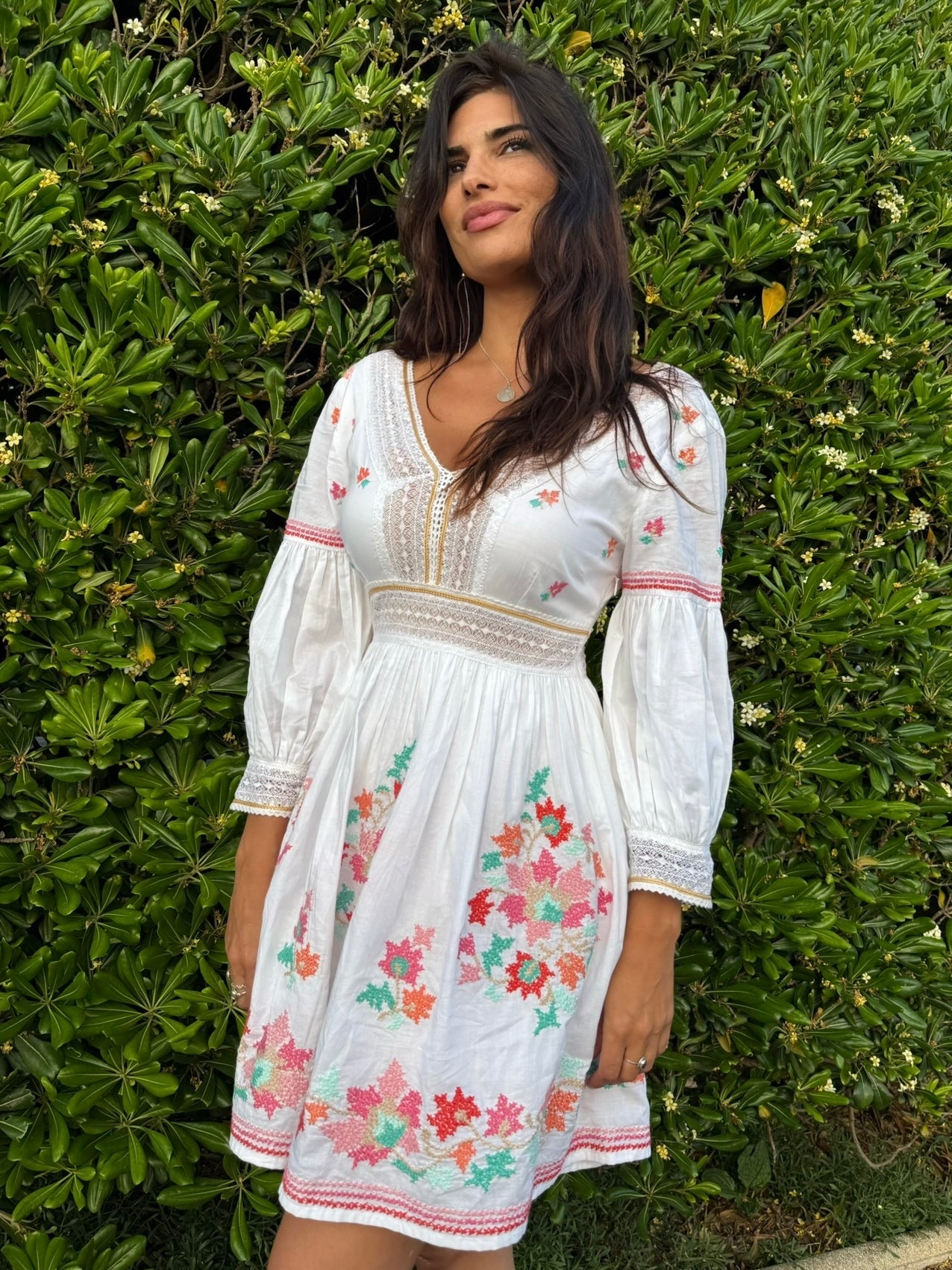 Son Saura Short Dress Sleeve White