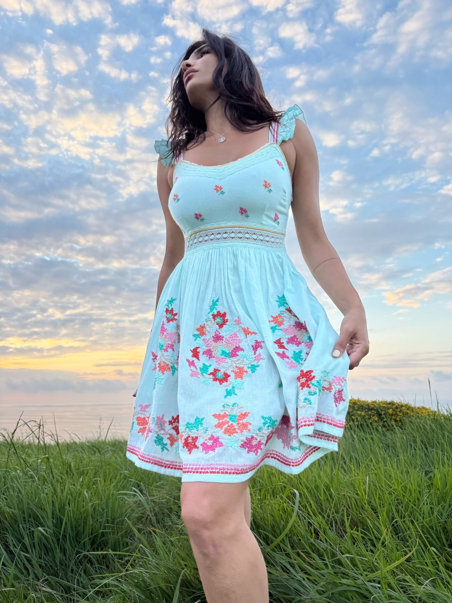 Son Saura Short Dress Blue