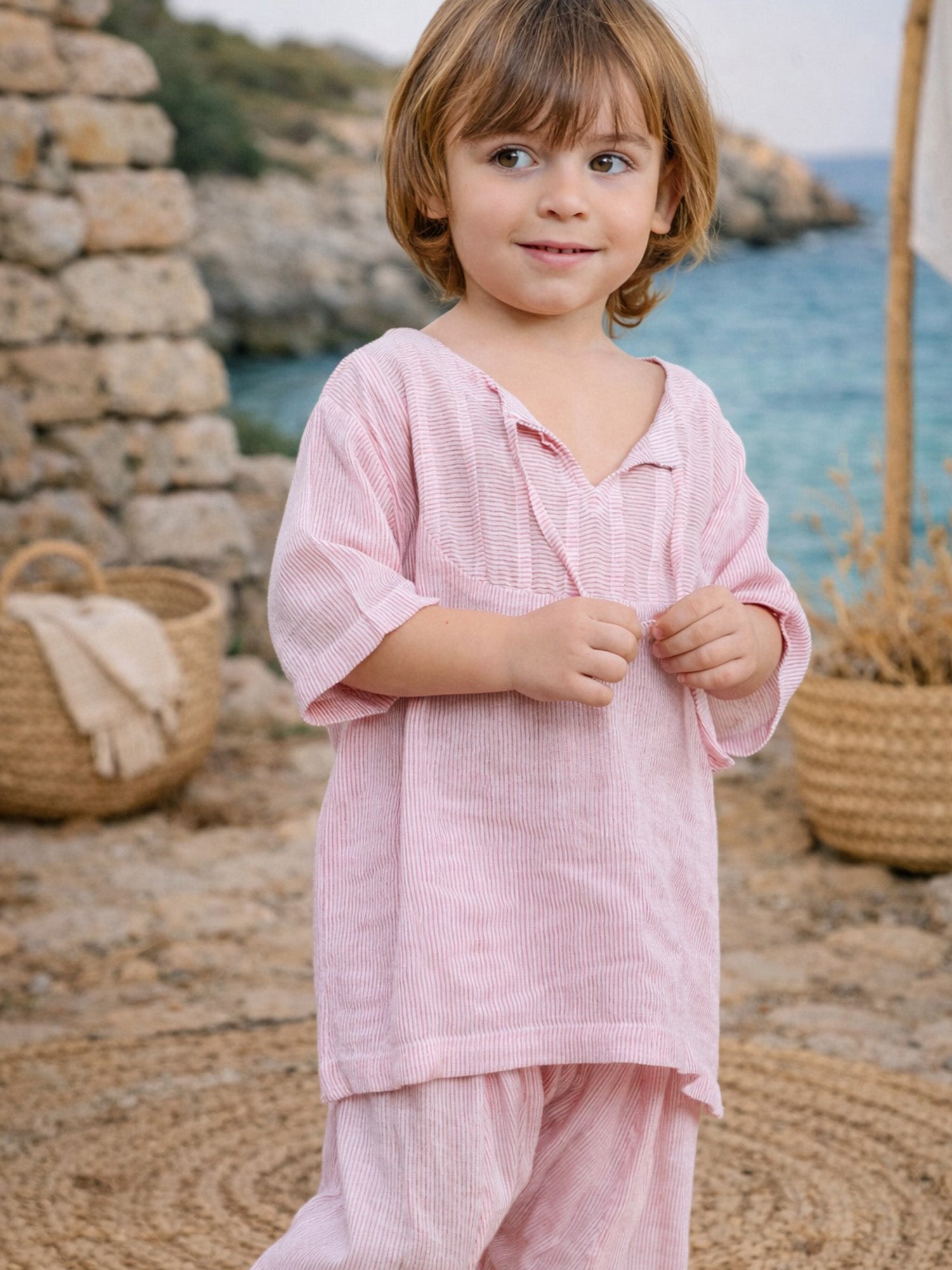 Kaka Blouse Stripes Red