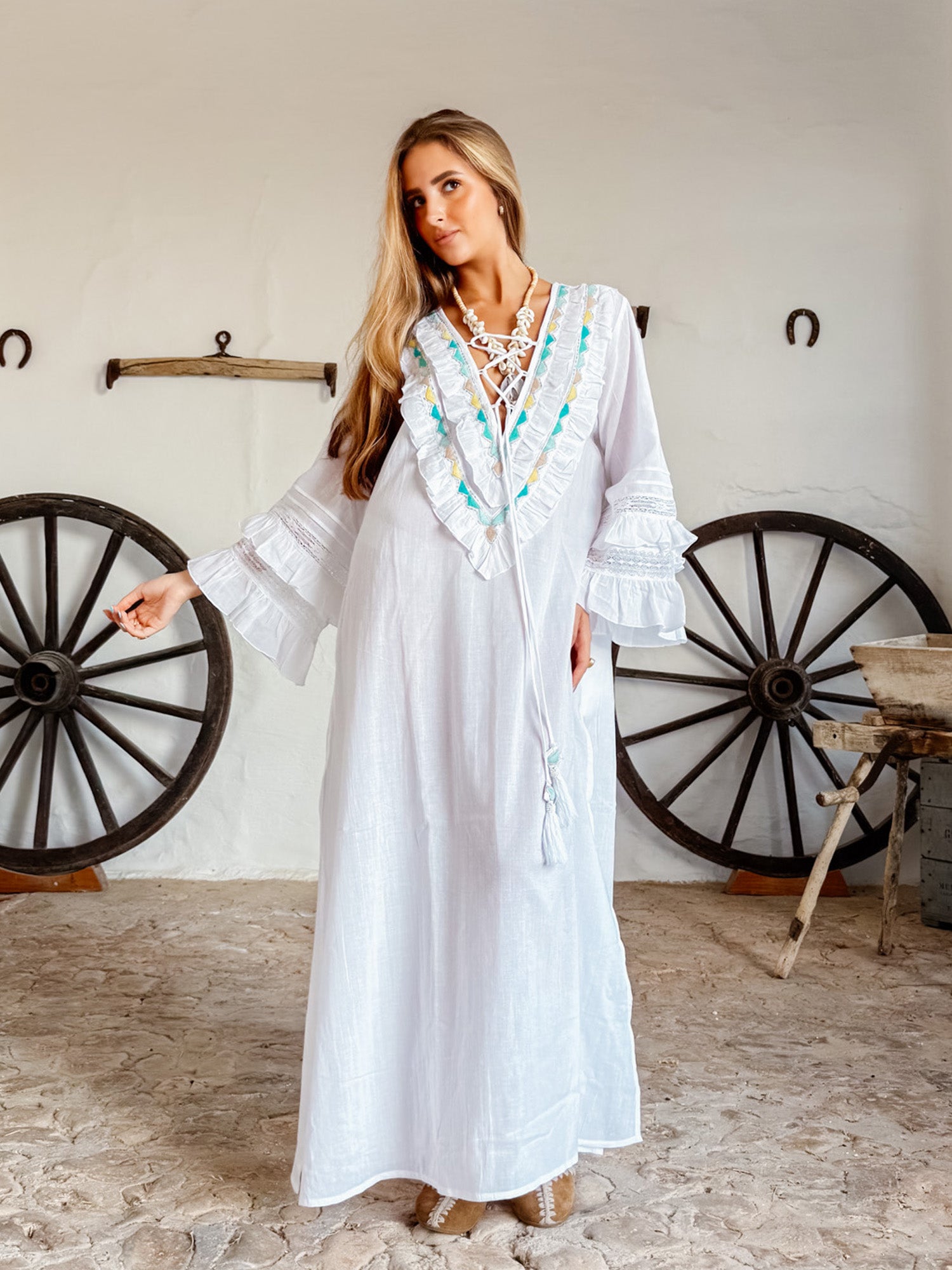 Mitjana Long Dress White