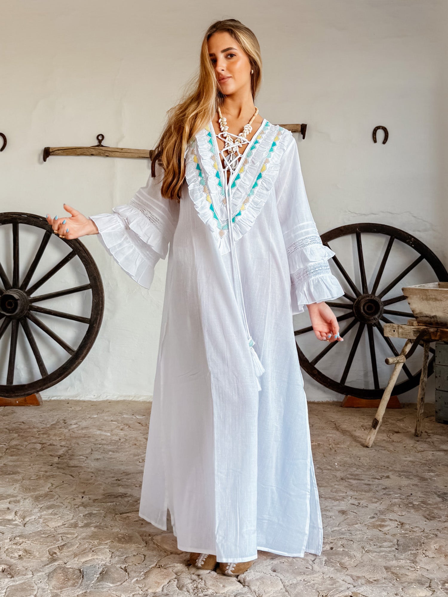 Mitjana Long Dress White
