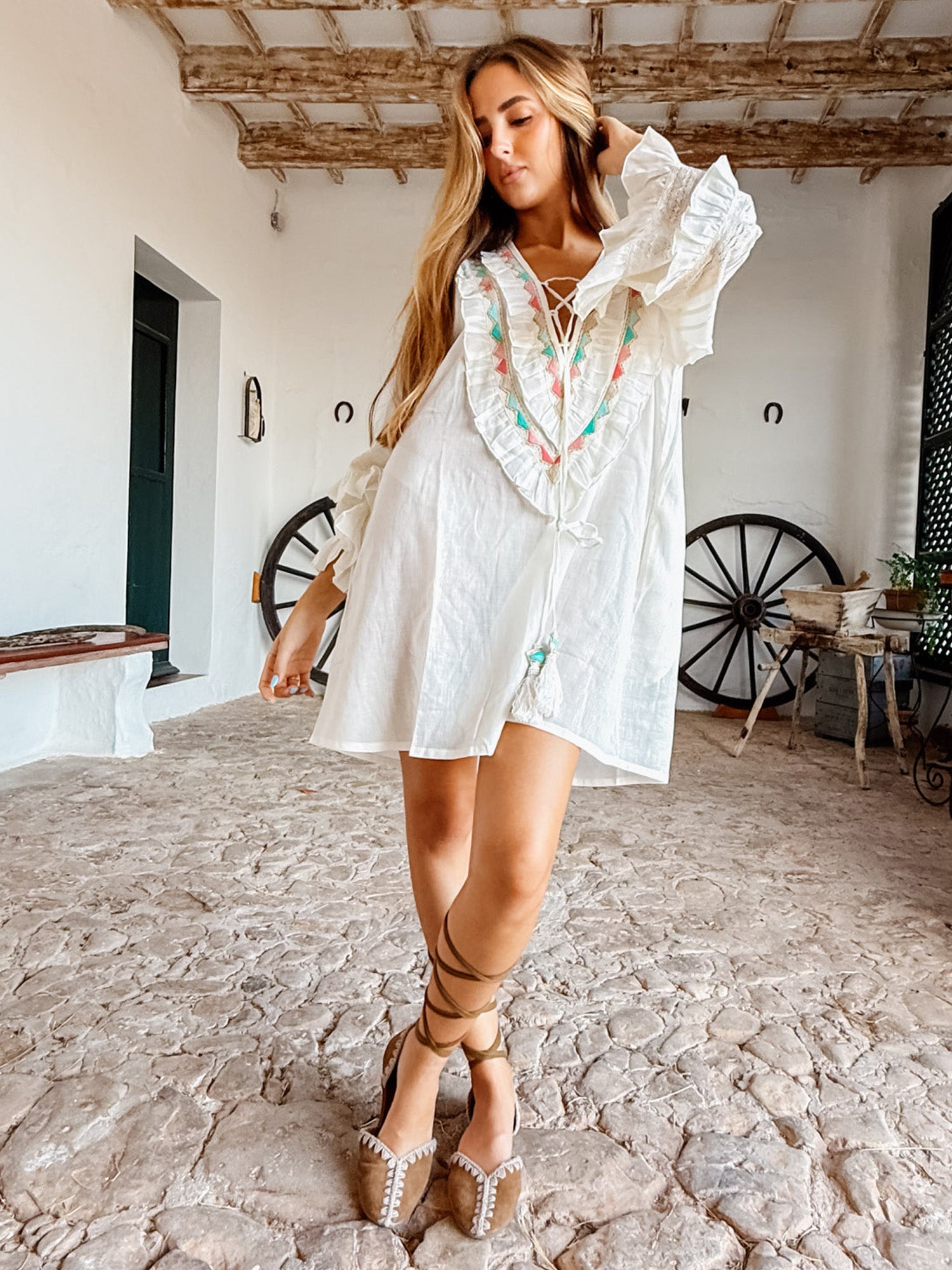 Mitjana Short Dress Cream