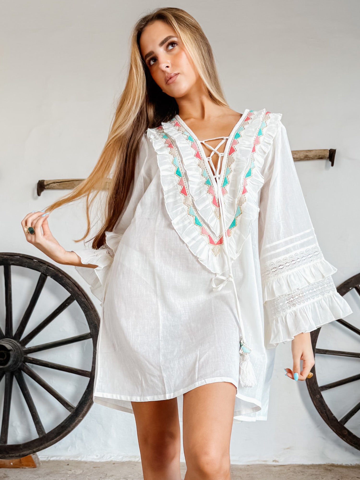 Mitjana Short Dress Cream