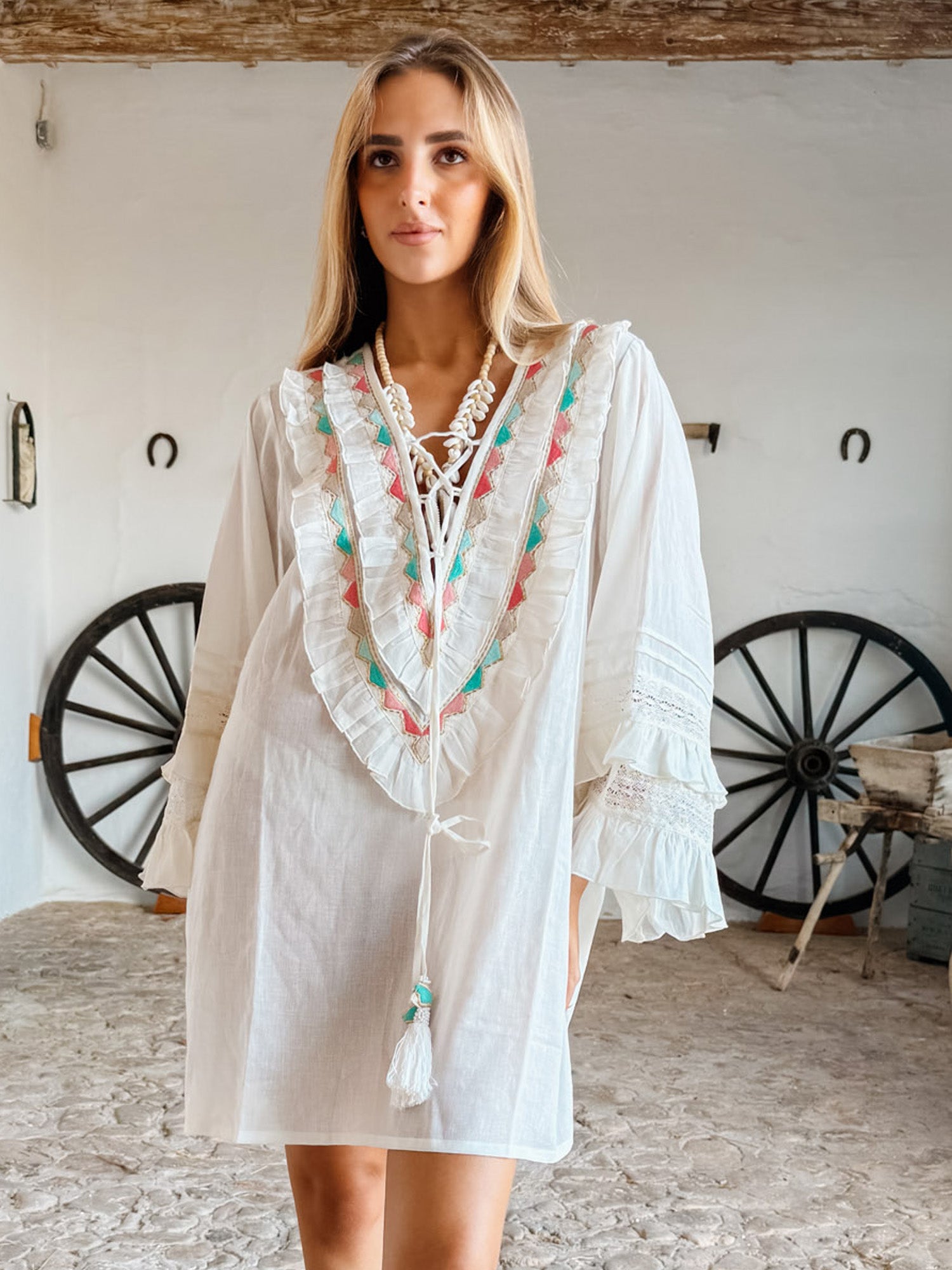 Mitjana Short Dress Cream