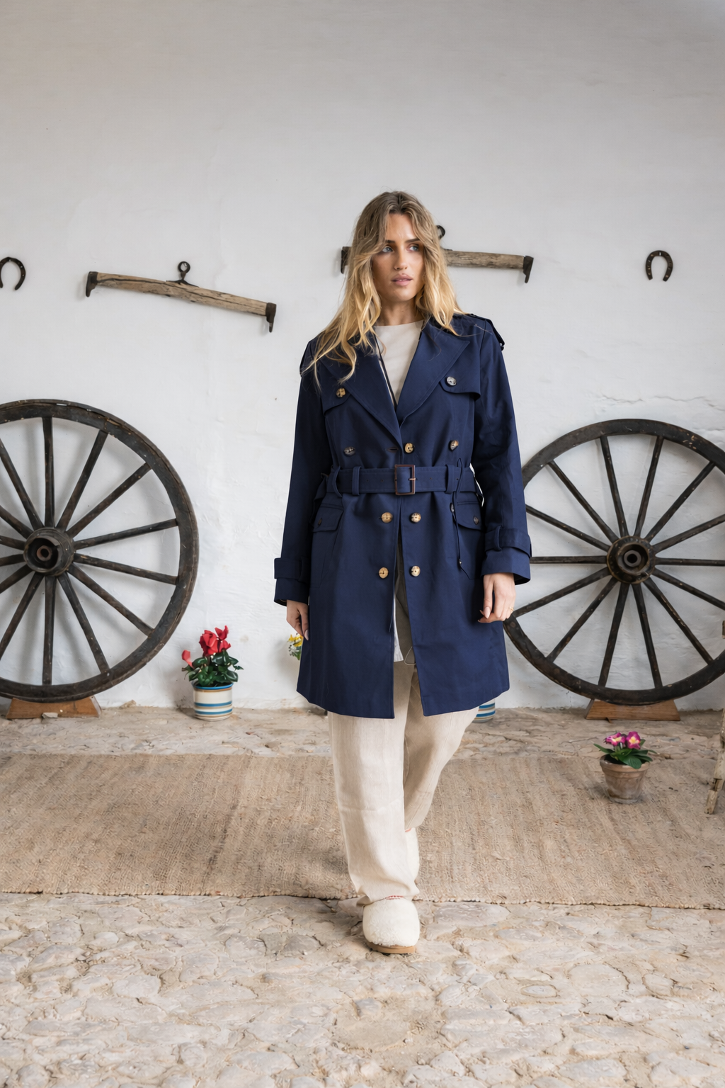 Tramontana Oversize Plain Trench Coat 