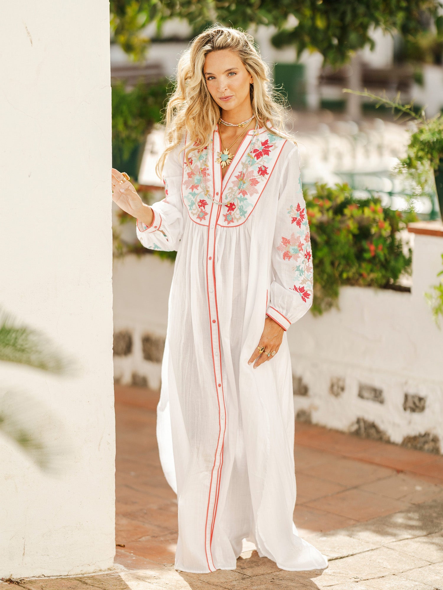 Pregonda Long Jacket-Dress White