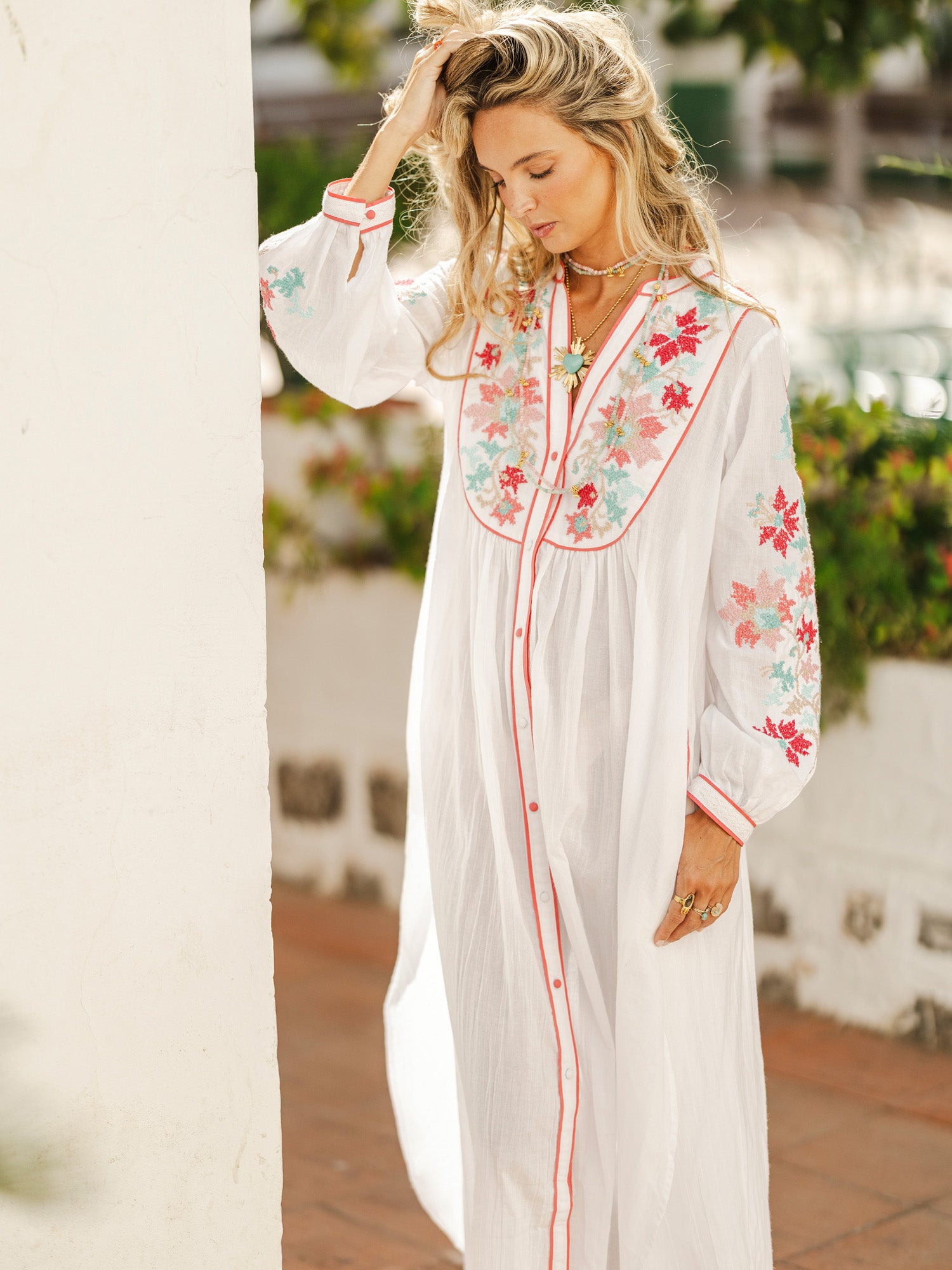 Pregonda Long Jacket-Dress White