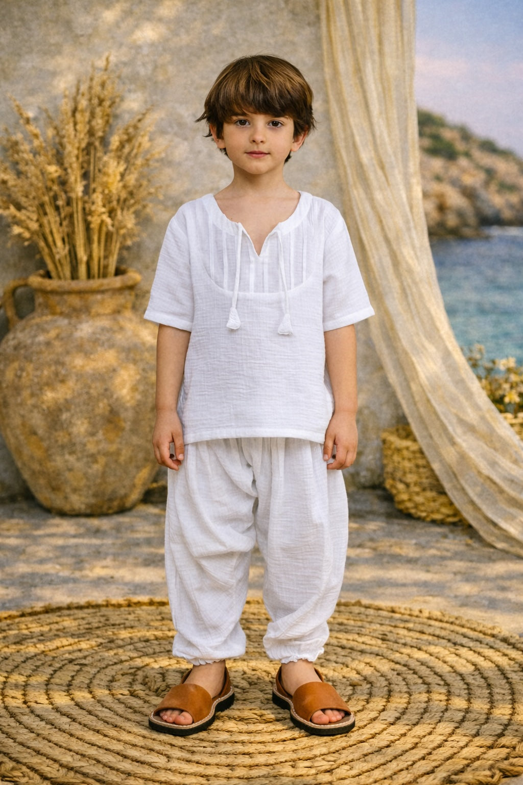 Baba Pants White Kids