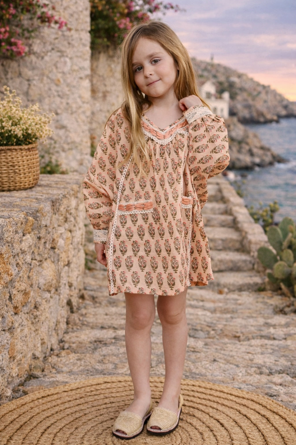 Aditi Kaftan Print Kids
