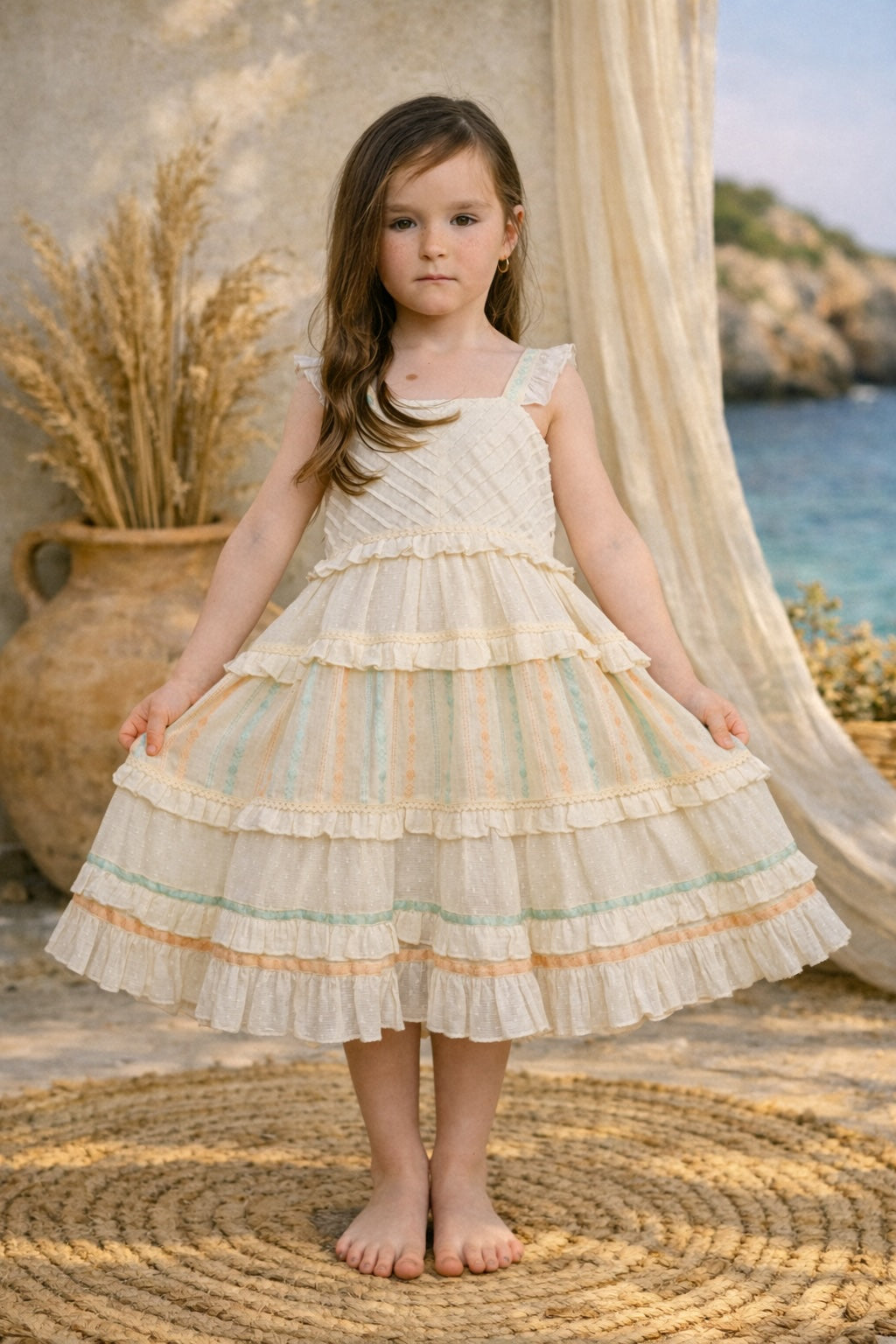 Alia Dress Cream Kids